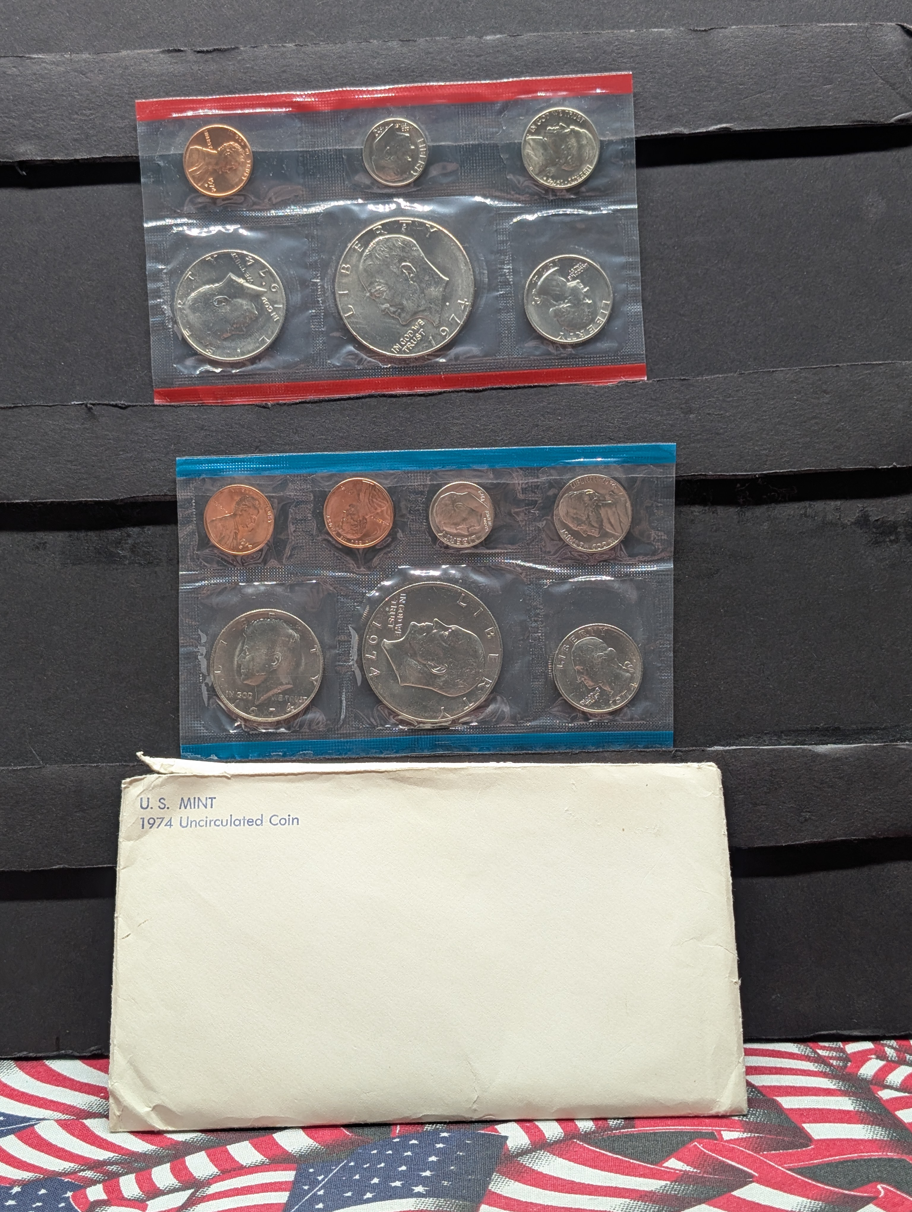 1974-P&D Unc. Mint Set w/ Eisenhower Dollars and with S Mint Mark Penny
