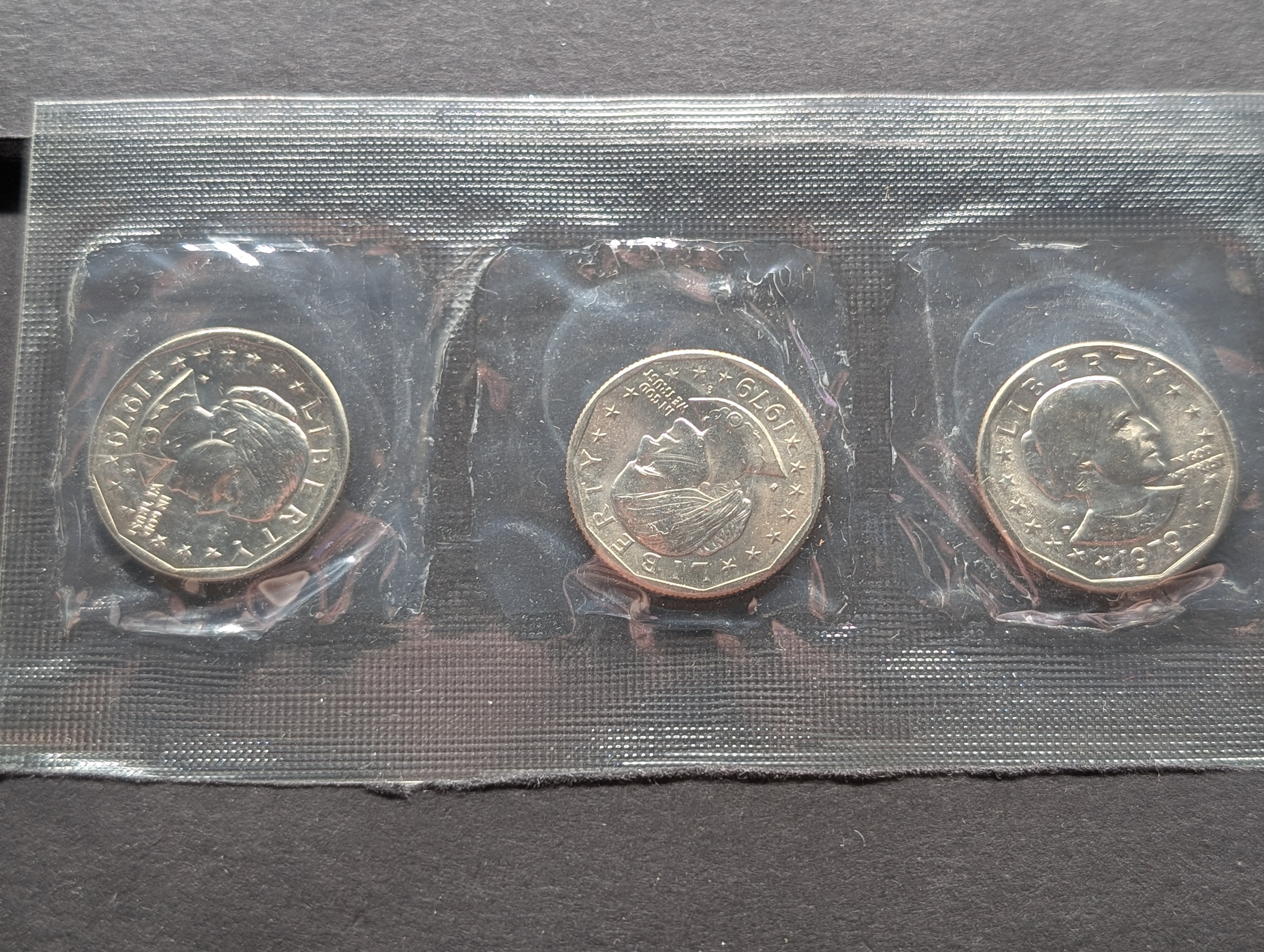 1979-P,D, & S Susan B. Anthony Dollars - Filled S