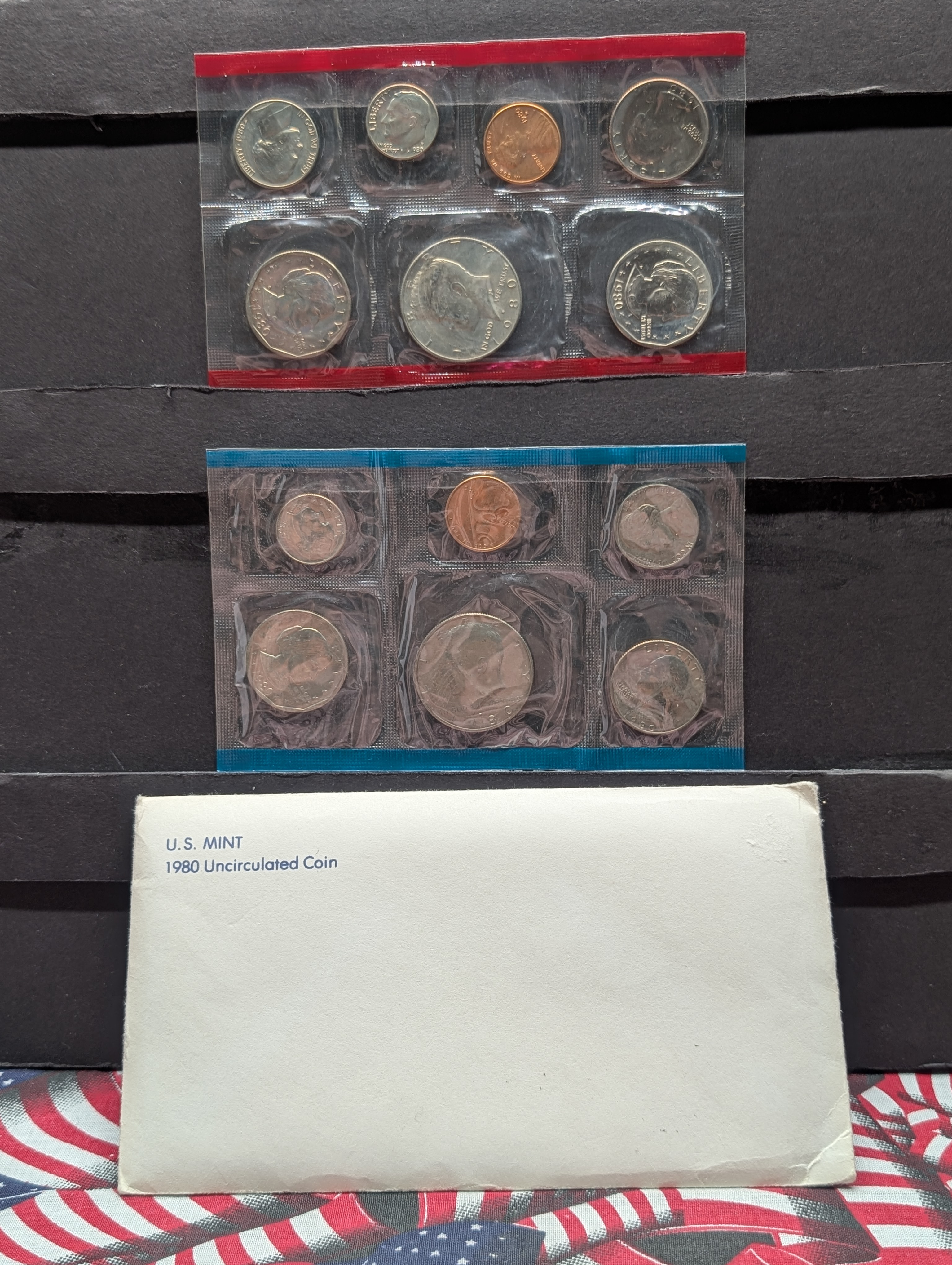 1980-P&D Unc. Set with P,D and S Susan B. Anthony Dollars