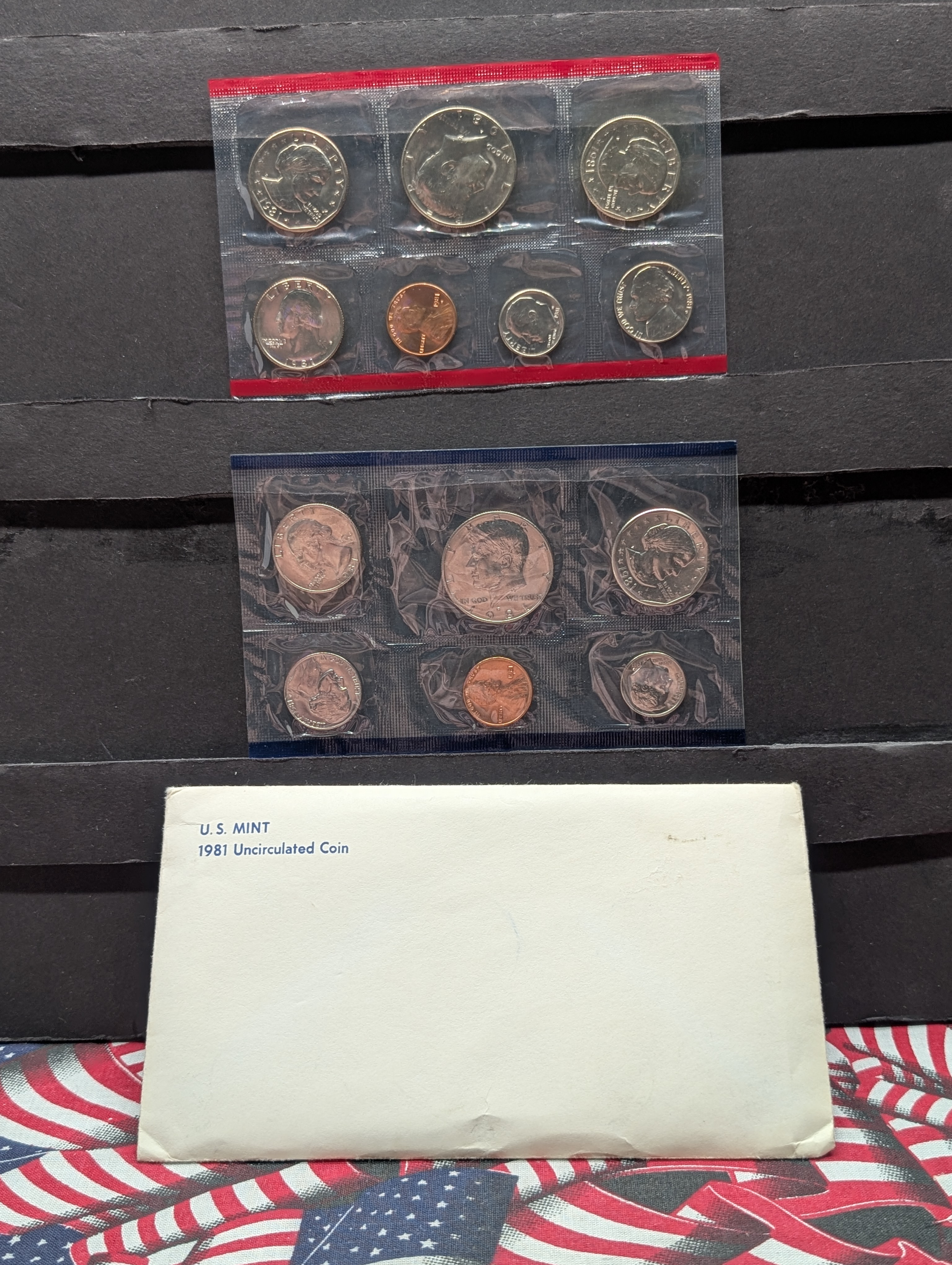1981-P&D Unc. Set with P,D and S Susan B. Anthony Dollars