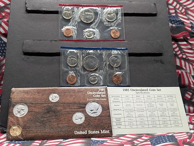 1985-P&D Unc. U.S. Mint Set in OGP w/ COA. 1985-P&amp;D Unc. U.S. Mint Set in OGP w/ 