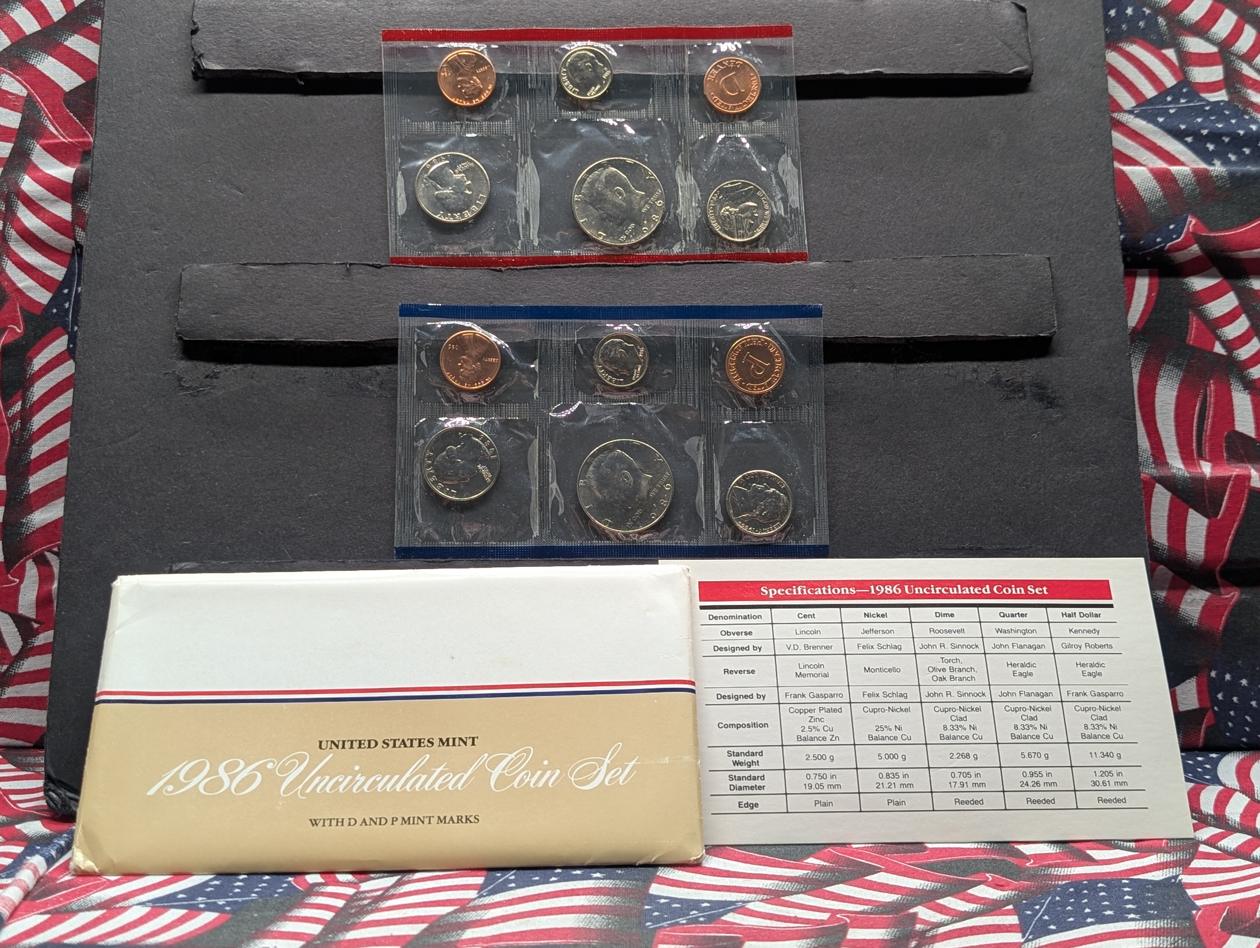 1986-P&D Unc. U.S. Mint Set in OGP w/ COA