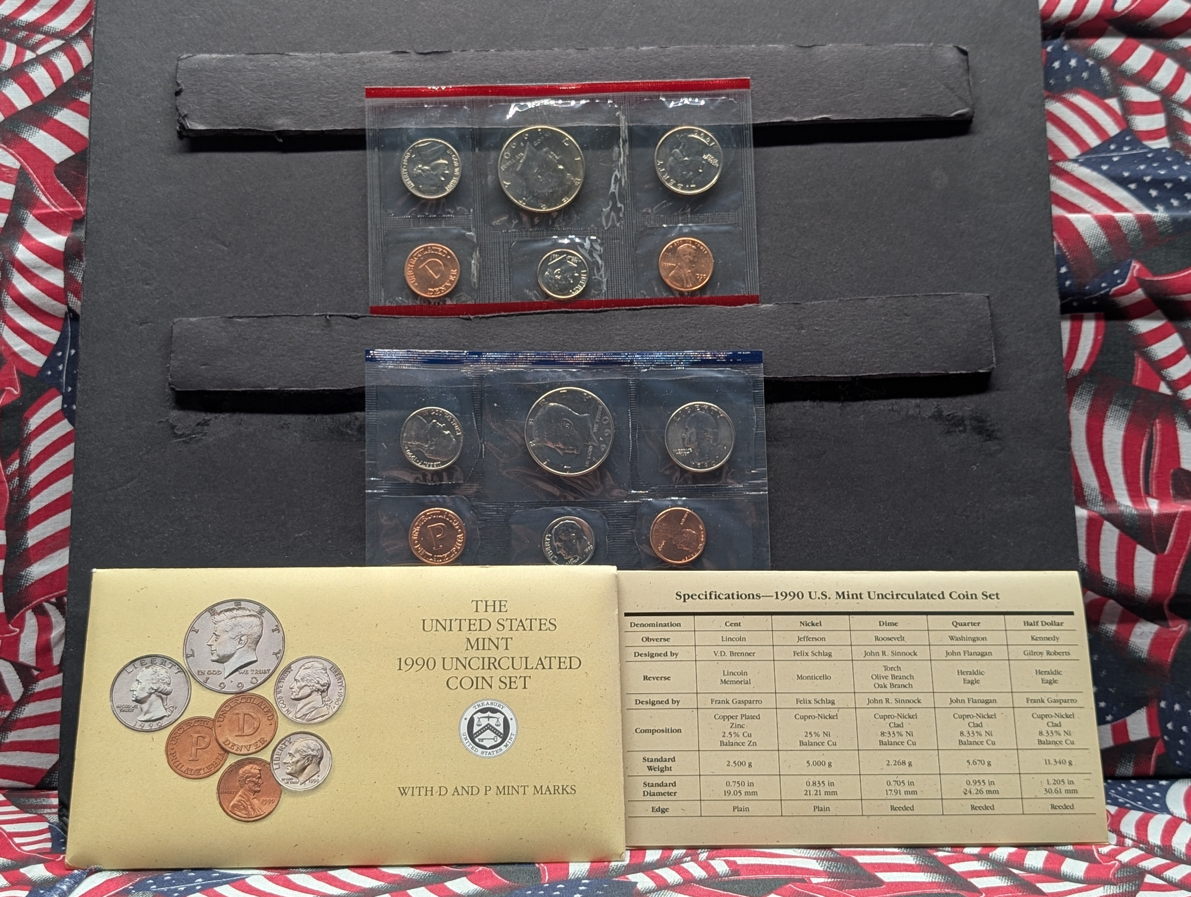 1990-P&D Unc. U.S. Mint Set in OGP w/ COA