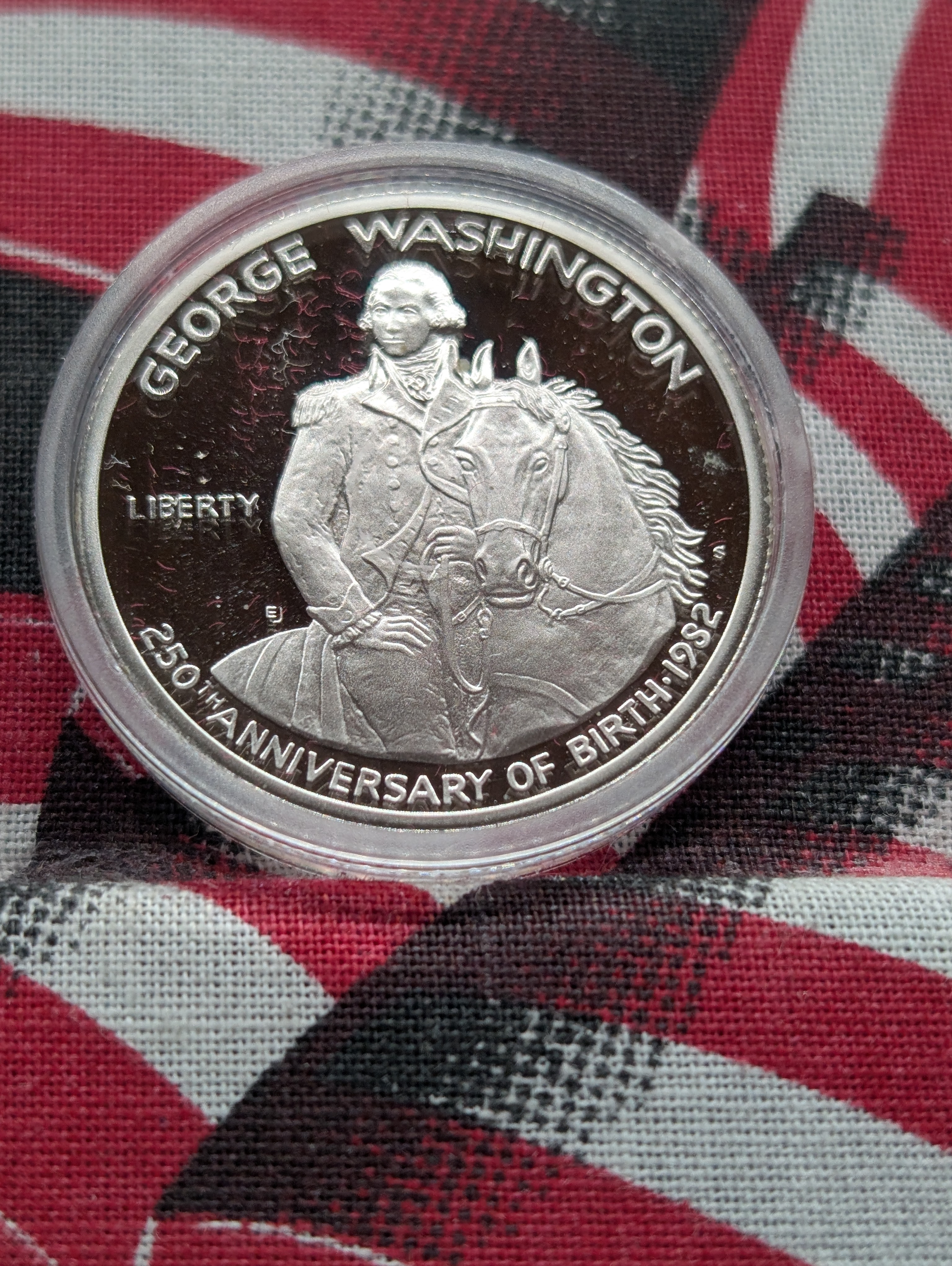 1982-S George Washington Silver Commemorative Half Dollar In OGP, 90% Silver