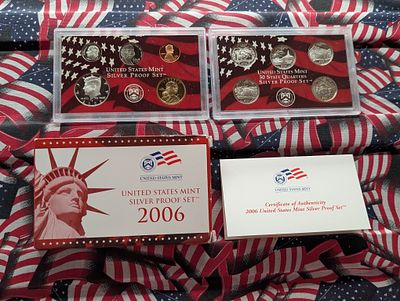 2006-S U.S. Mint Silver Proof Set In OGP With COA, Seven 90% Silver Coins Condition PLEASE NOTE 