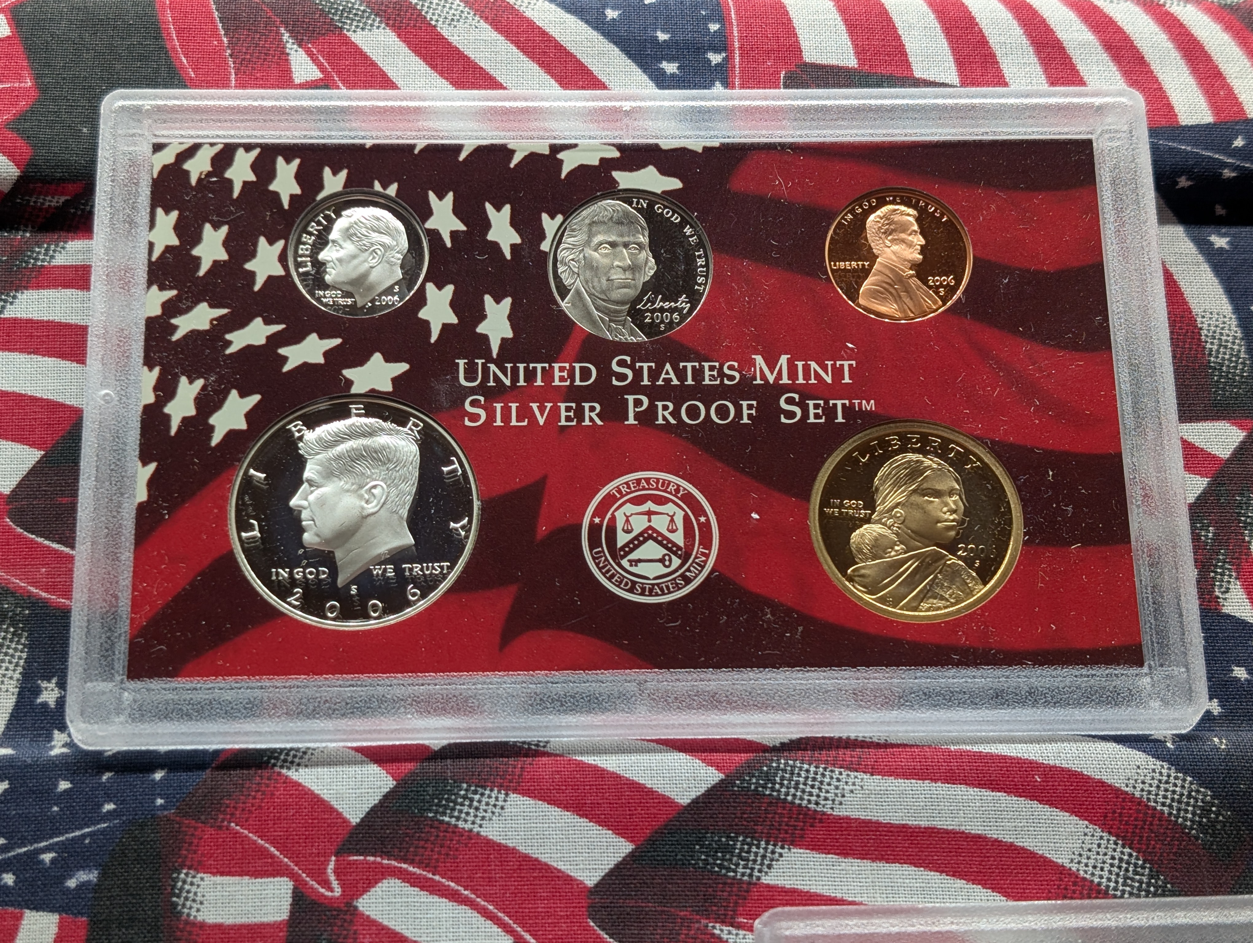 2006-S U.S. Mint Silver Proof Set In OGP With COA, Seven 90% Silver Coins