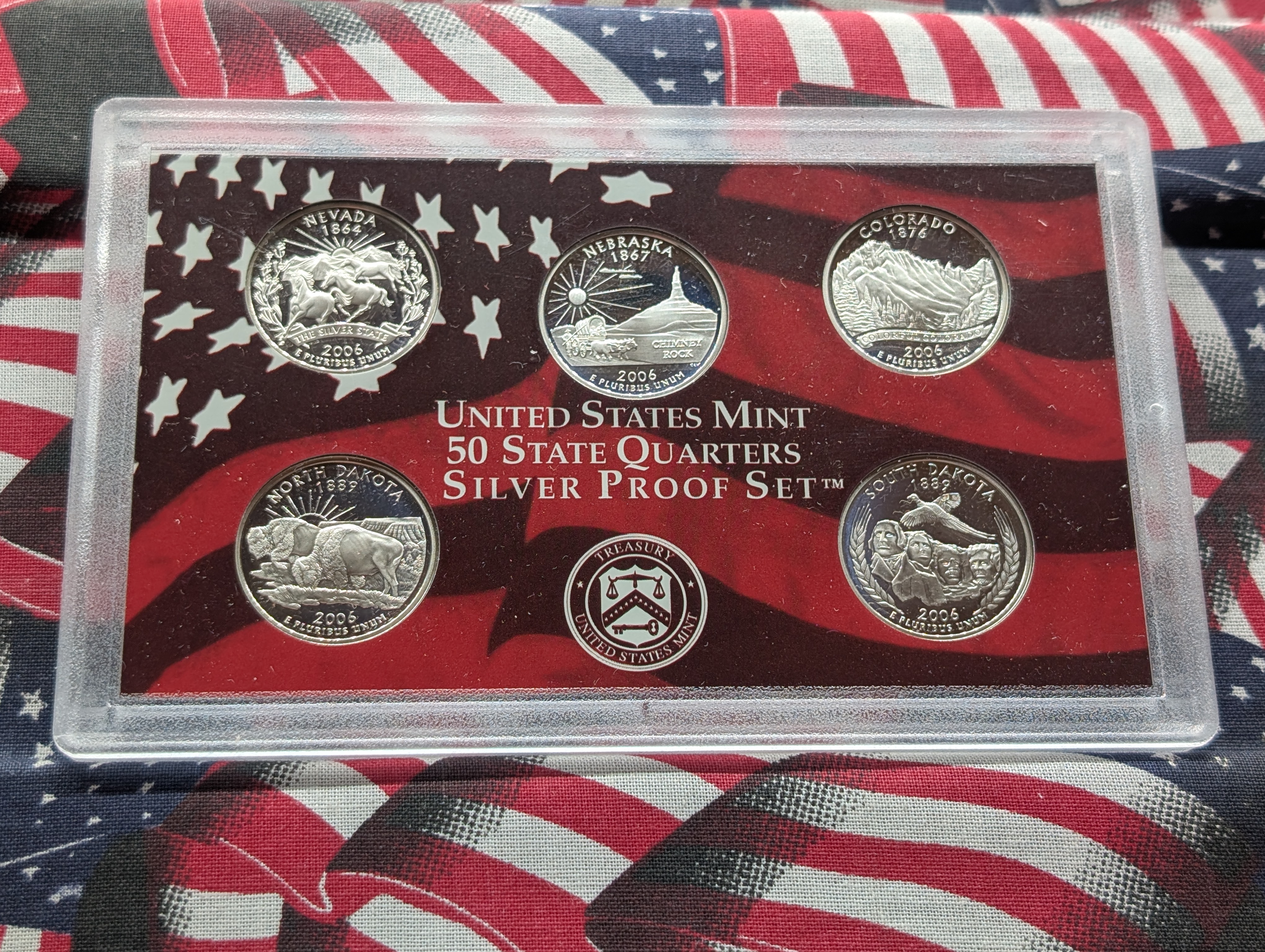 2006-S U.S. Mint Silver Proof Set In OGP With COA, Seven 90% Silver Coins