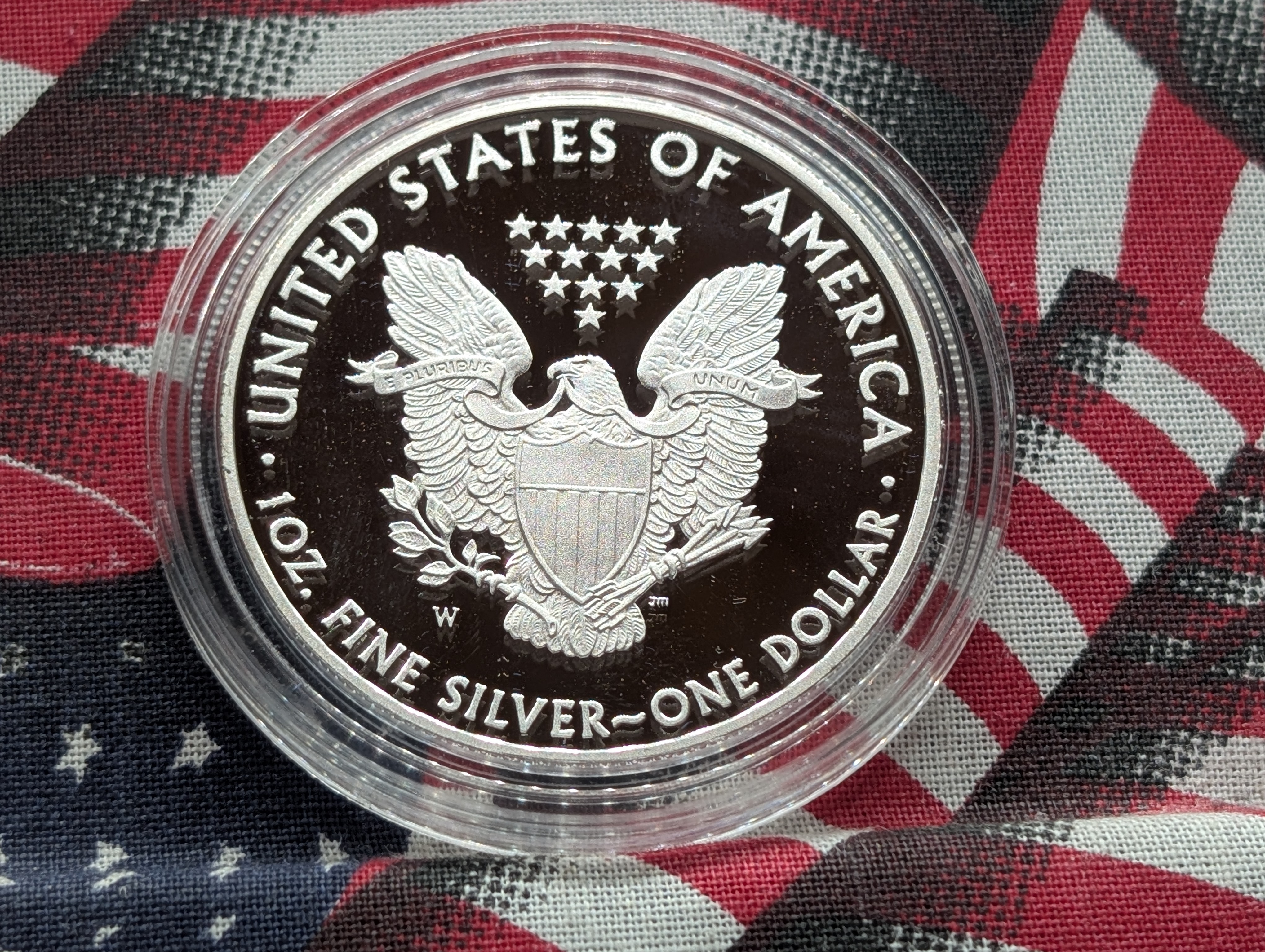 2010-W American Silver Eagle, .999 Silver, One Troy Ounce Silver Proof Coin In OGP With COA,
