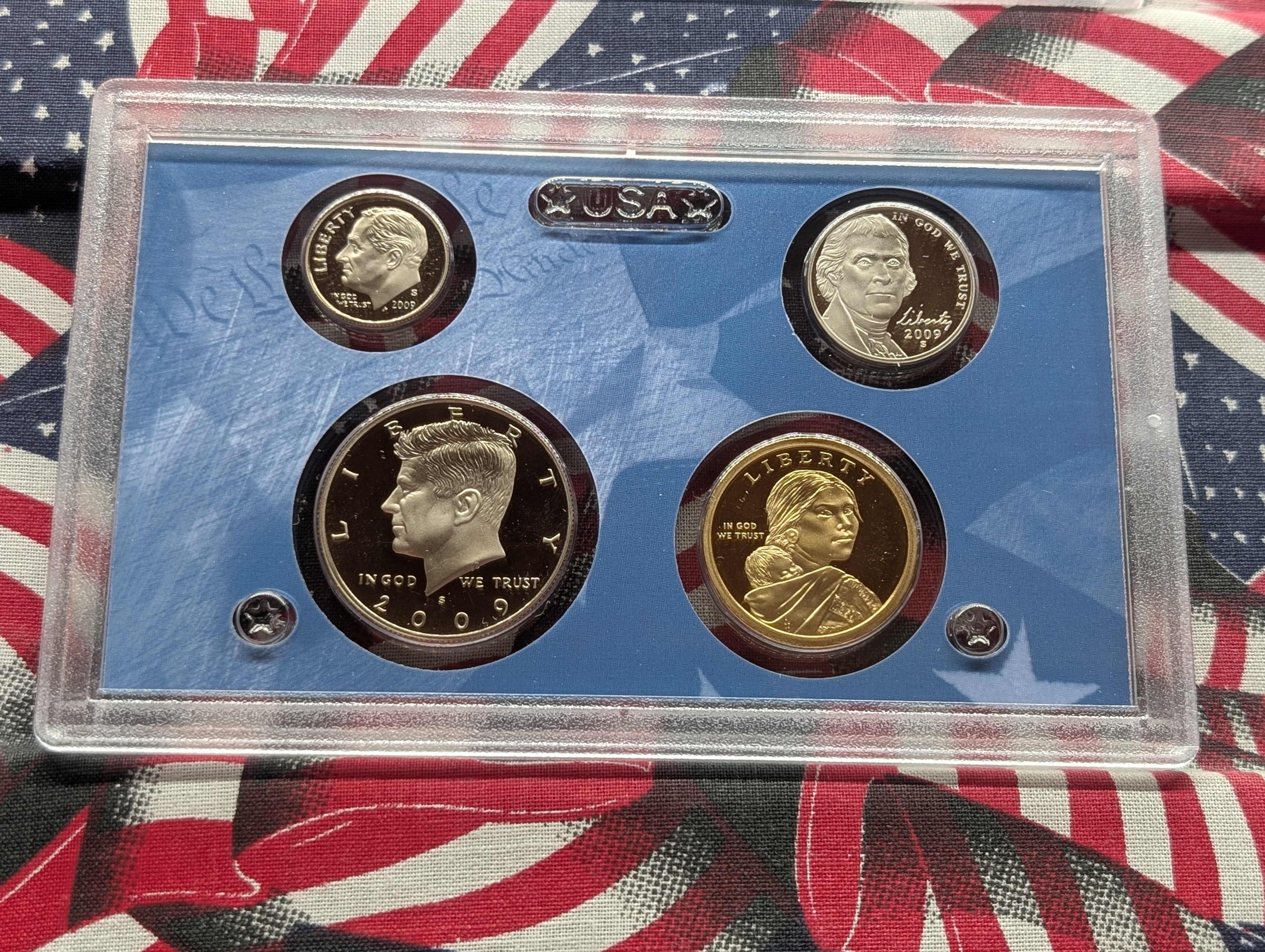 2009-S U.S. Mint Proof Set In OGP With COA, with Territorial Quarters, Presidential Dollars, 3 Sisters Sac. Dollar and Bicentennial Lincoln