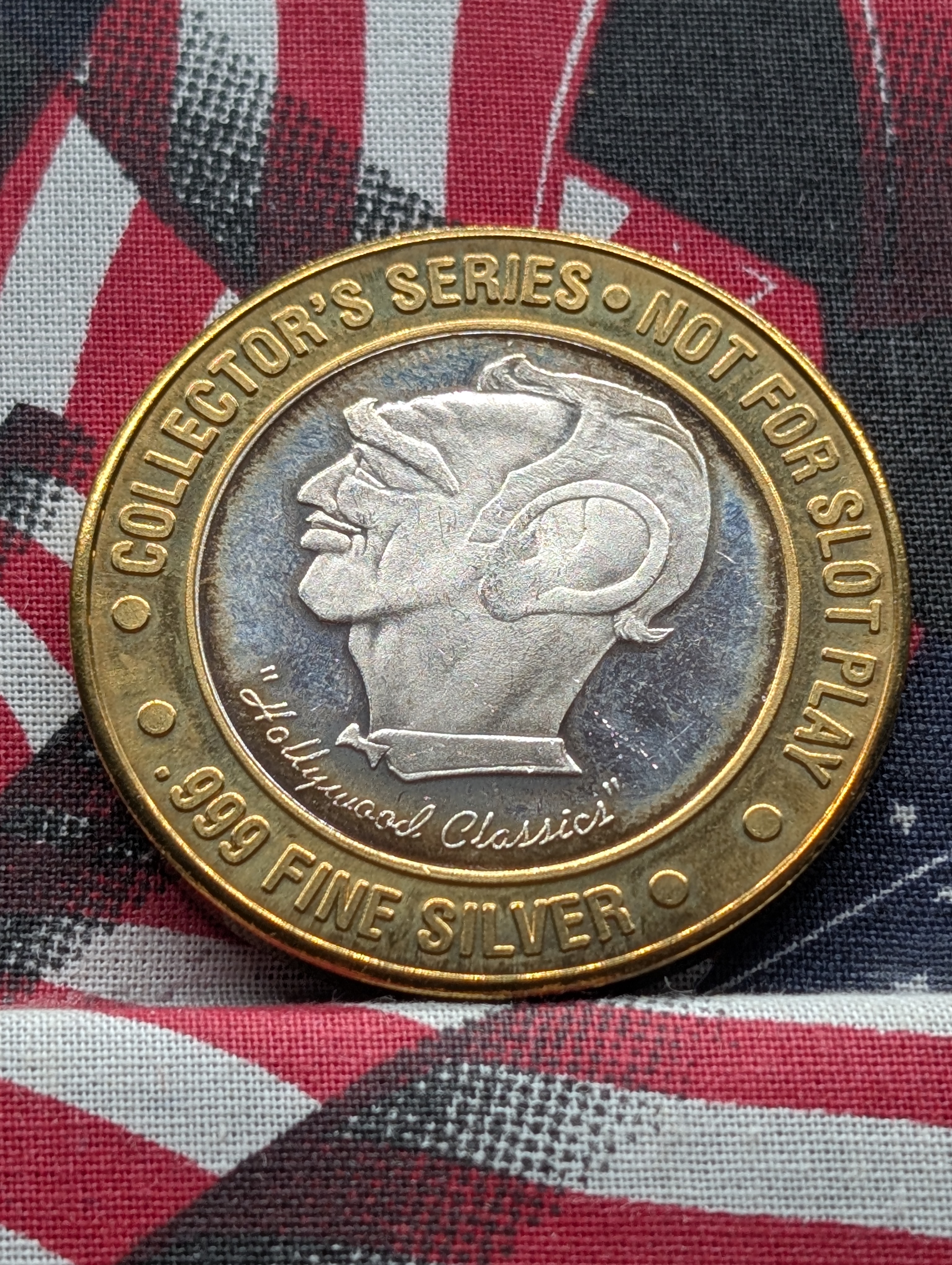 Hollywood Classics, Trump's Castle Ten Dollar Gaming Token, .999 Fine Silver Center