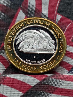 Alize Palms Ten Dollar Gaming Token, .999 Fine Silver Center Condition PLEASE NOTE Some coins 
