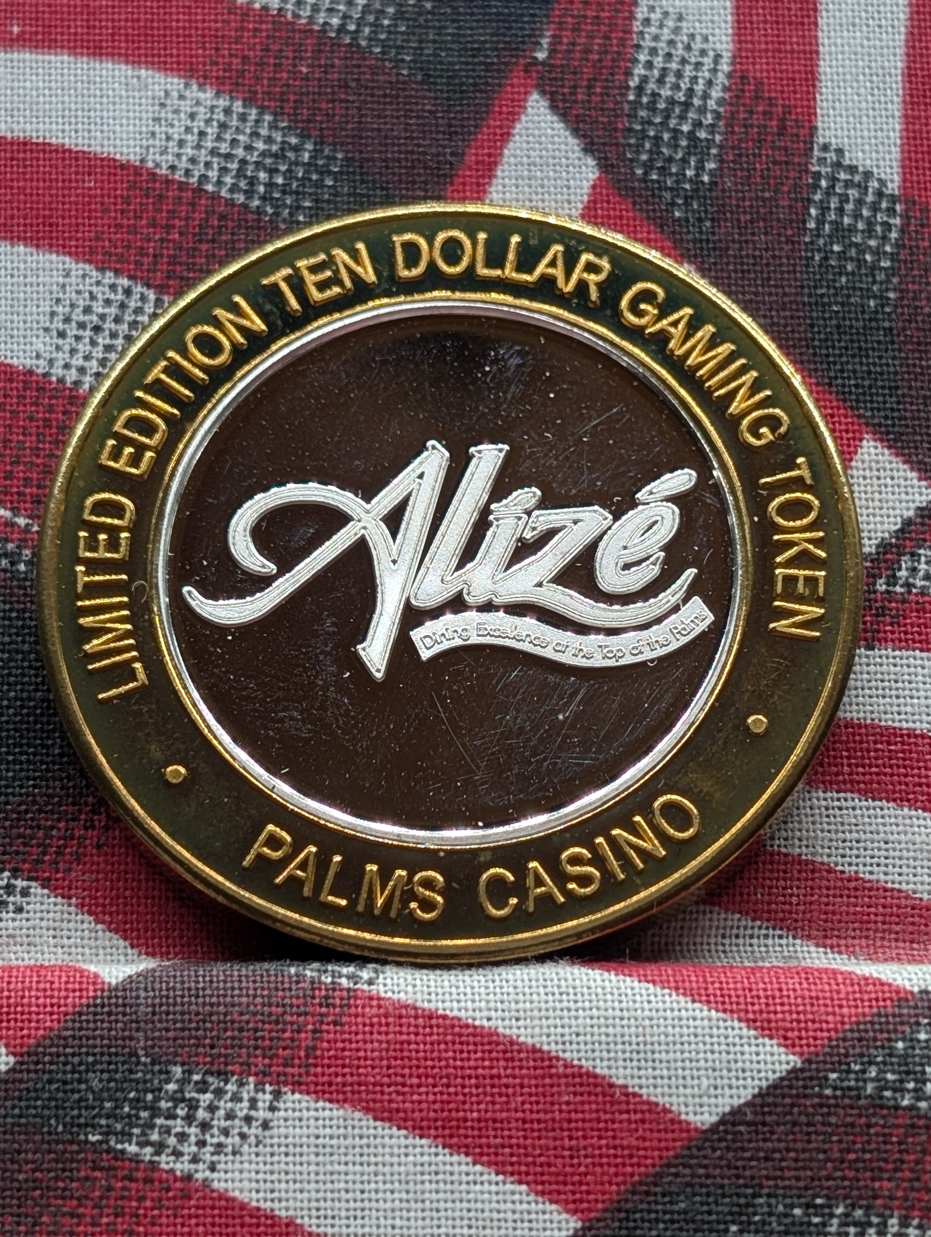 Alize Palms Ten Dollar Gaming Token, .999 Fine Silver Center