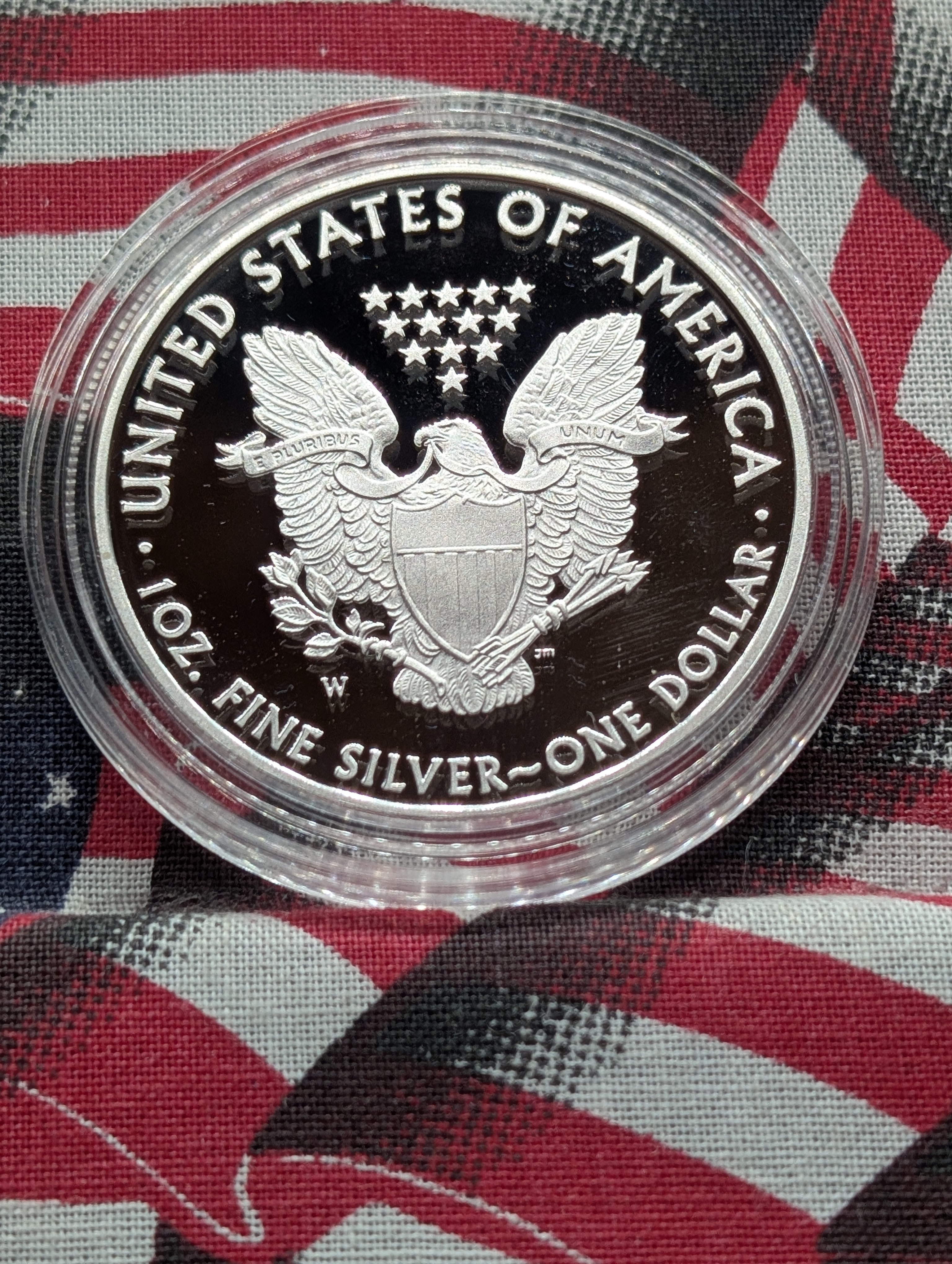 2010-W American Silver Eagle, .999 Silver, One Troy Ounce Silver Proof Coin In OGP With COA,
