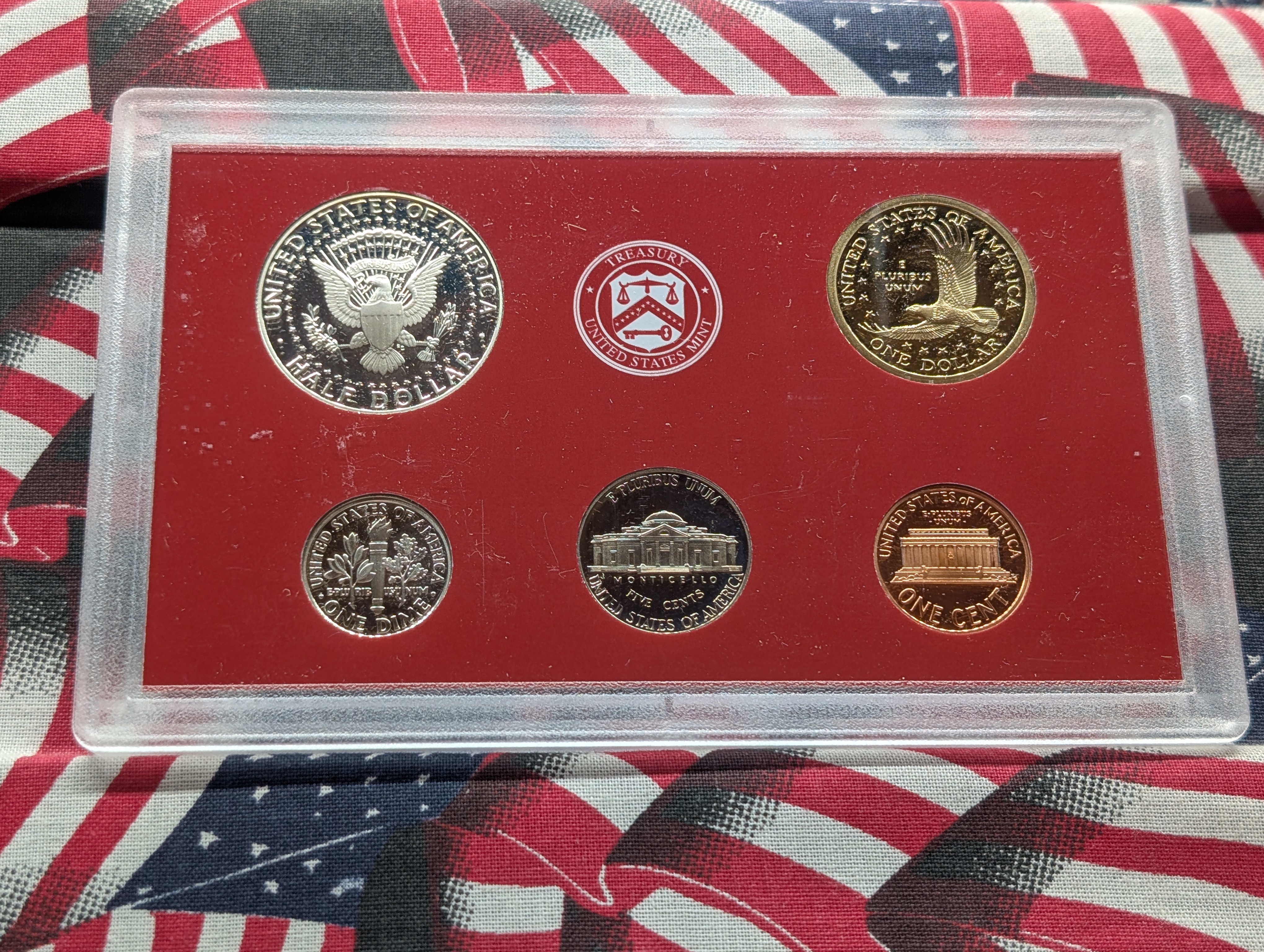 2001-S U.S. Mint Silver Proof Set In OGP With COA, Seven 90% Silver Coins
