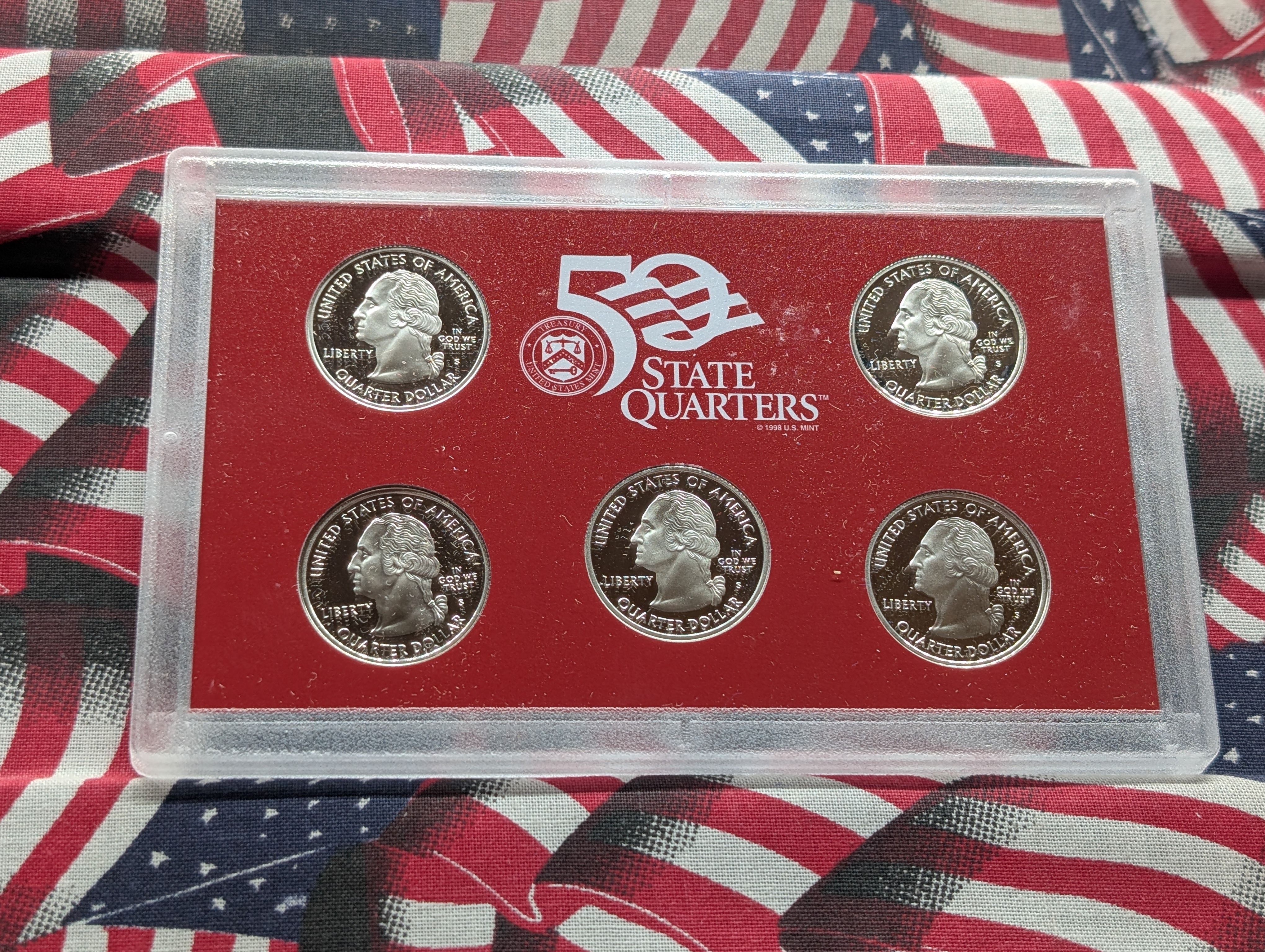 2001-S U.S. Mint Silver Proof Set In OGP With COA, Seven 90% Silver Coins