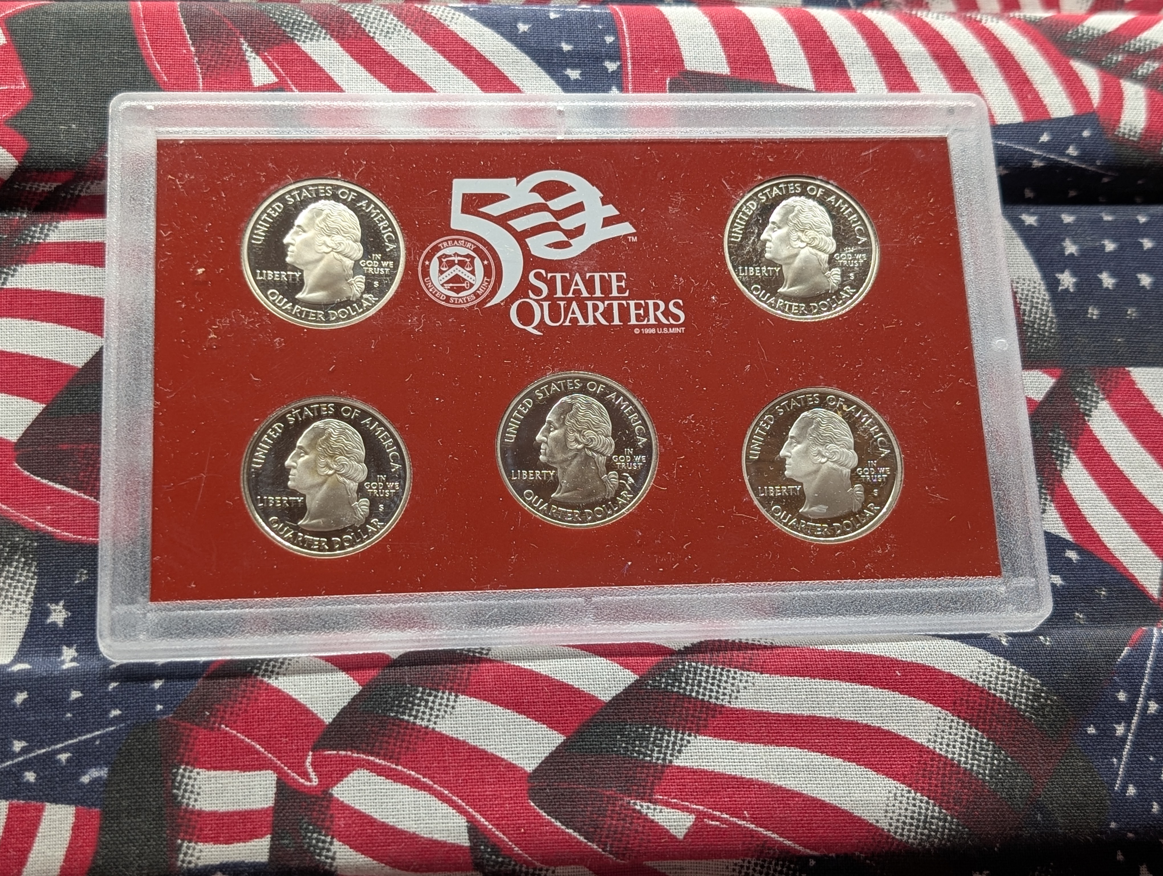 2004-S U.S. Mint Silver Proof Set In OGP With COA, Seven 90% Silver Coins