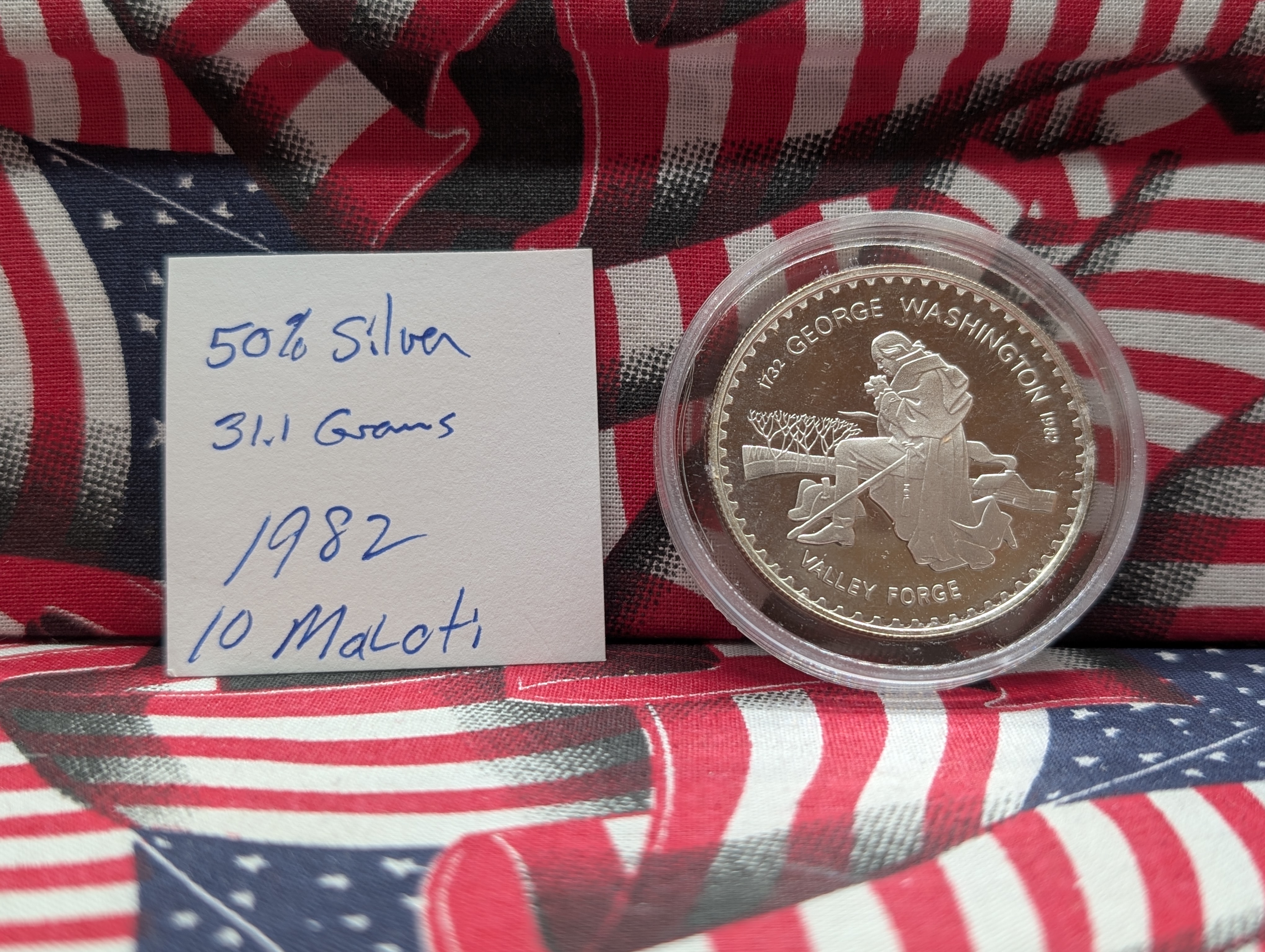 1982 Kingdom Of Lesotho 10 Maloti, 31.1 Grams 50% Silver