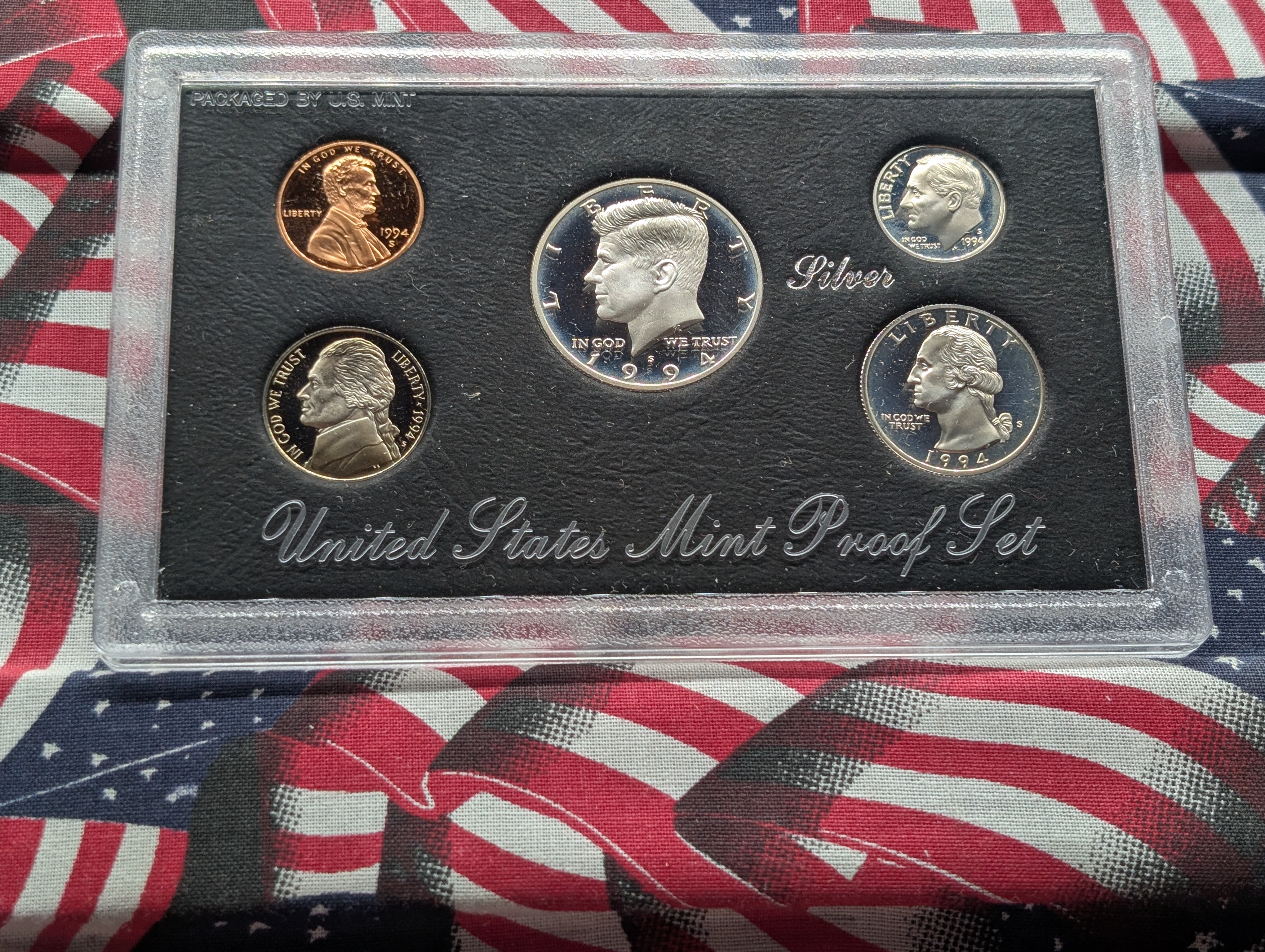 1994-S U.S. Mint Silver Proof Set In OGP With COA, Three 90% Silver Coins