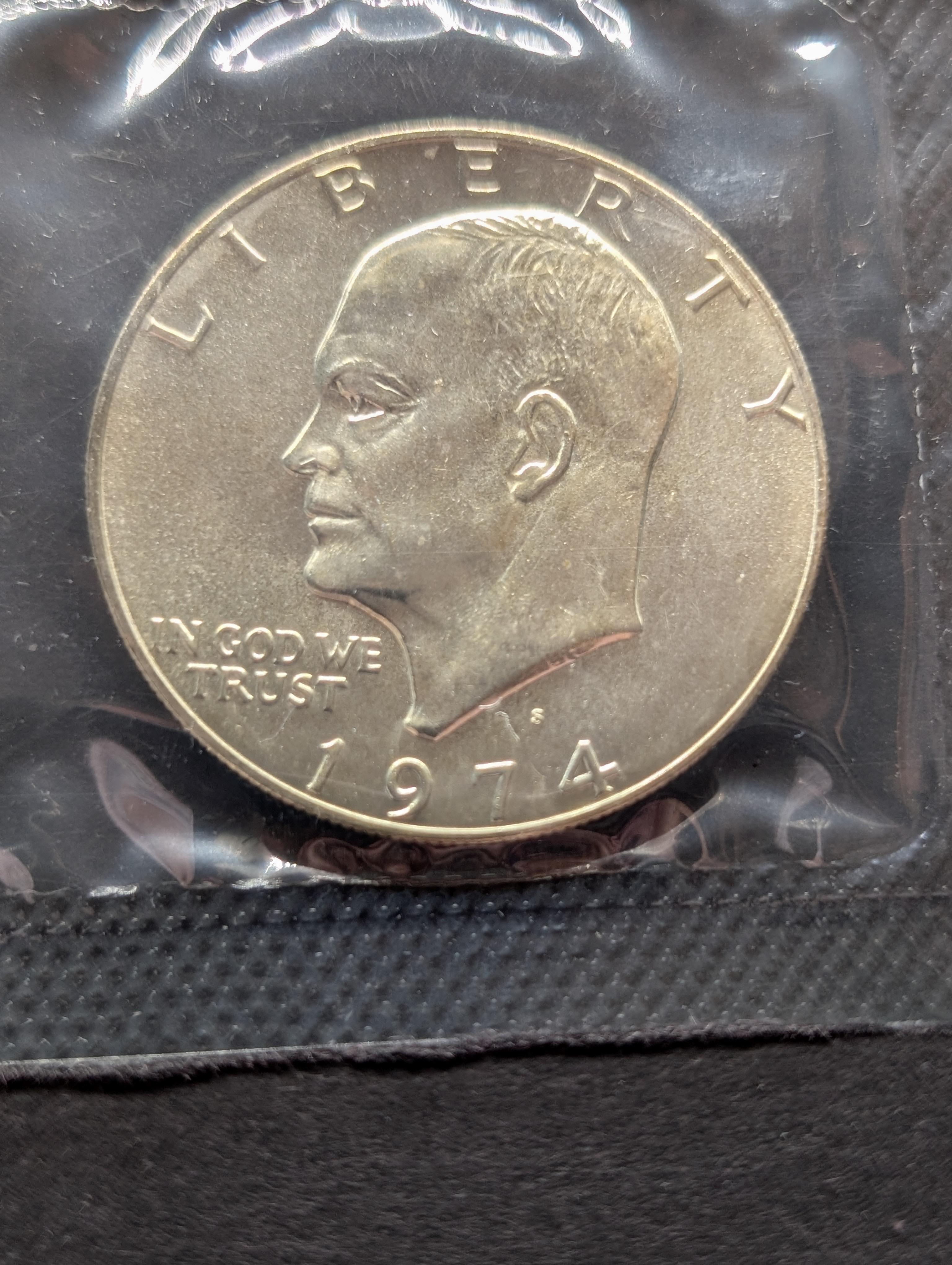 1974-S Eisenhower Uncirculated Silver Dollar In OGP, 40% Silver