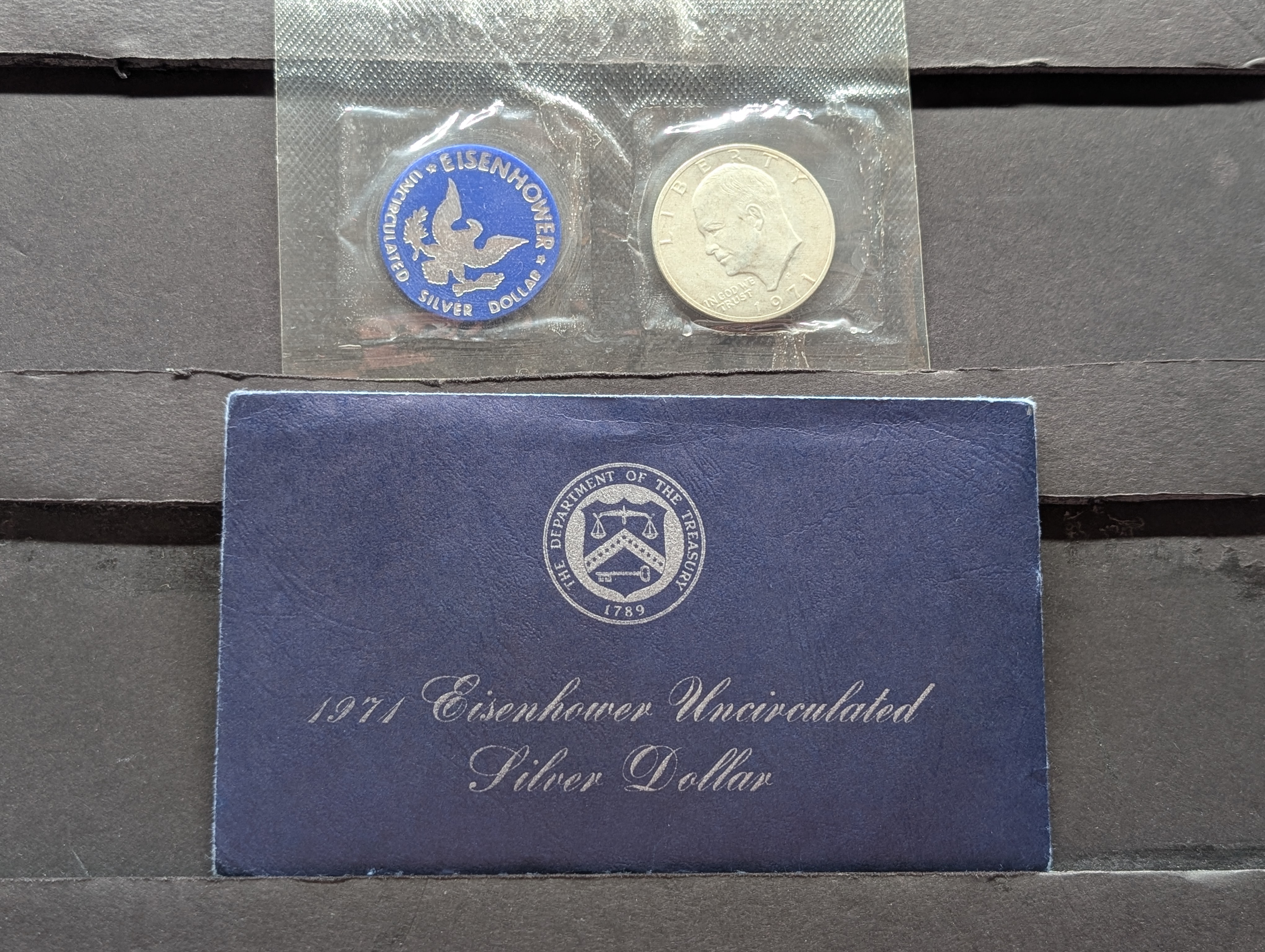 1971-S Eisenhower Uncirculated Silver Dollar In OGP, 40% Silver