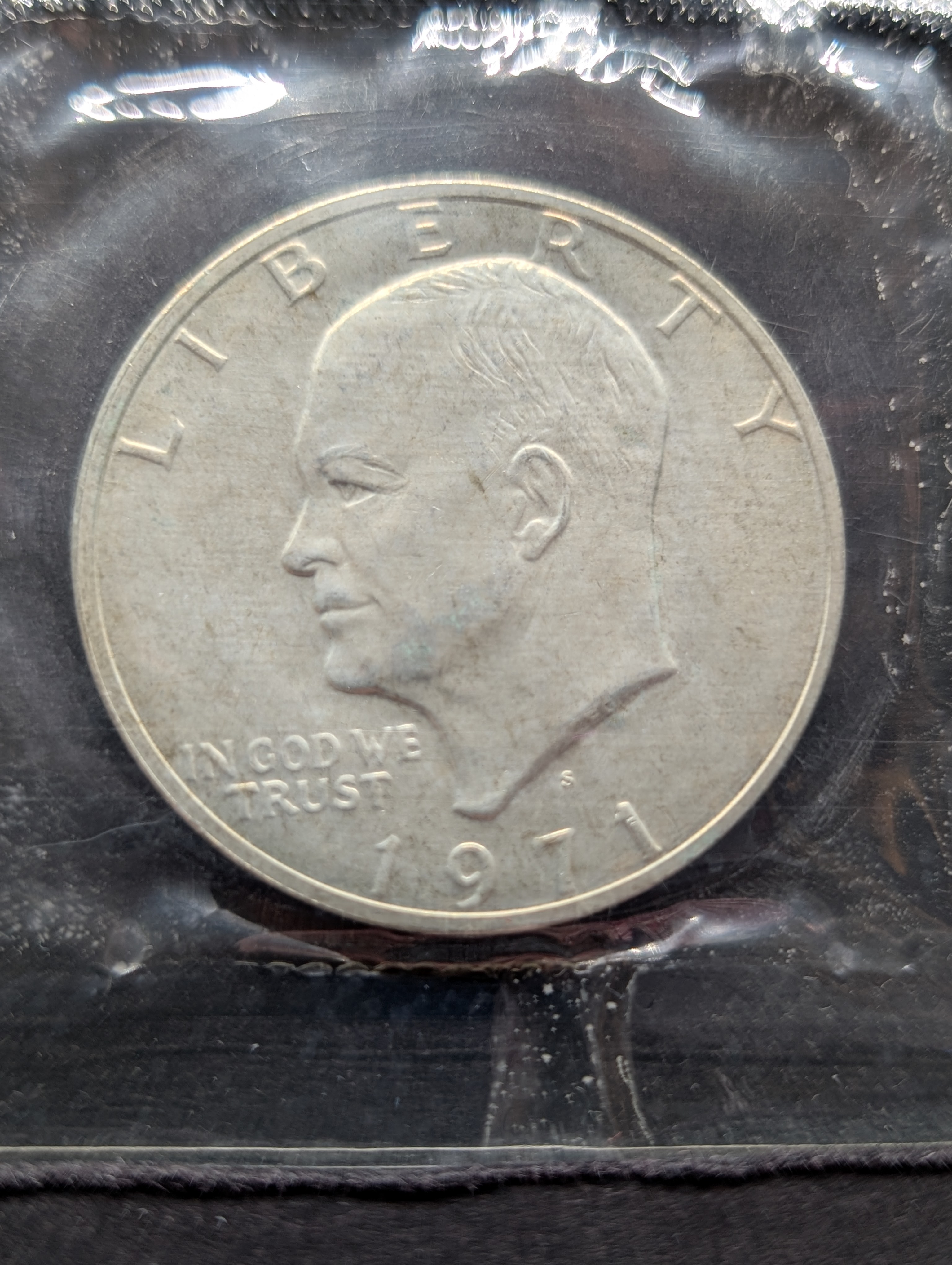 1971-S Eisenhower Uncirculated Silver Dollar In OGP, 40% Silver