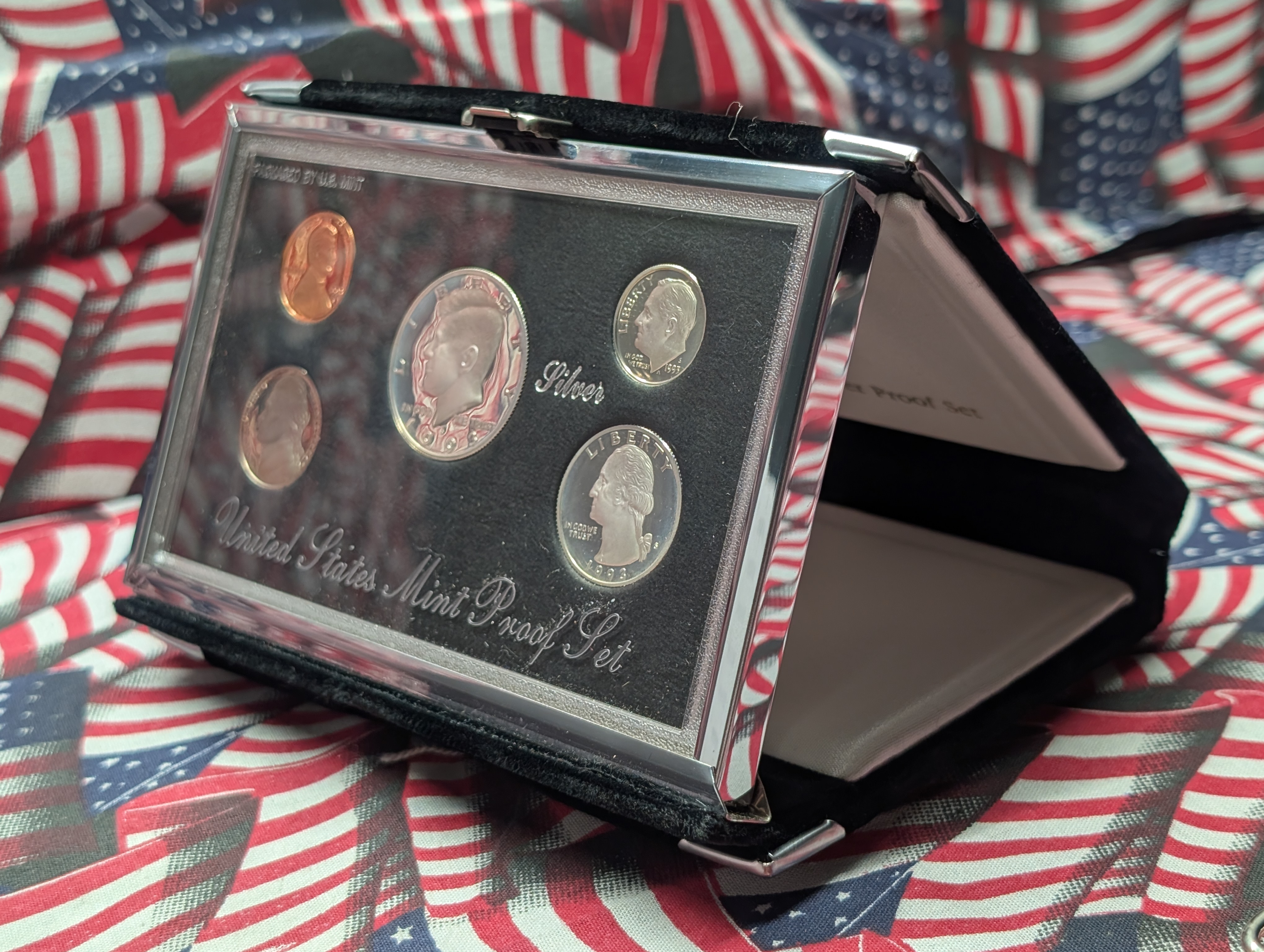 1993-S U.S. Mint Premier Silver Proof Set, Three 90% Silver Coins, NO BOX