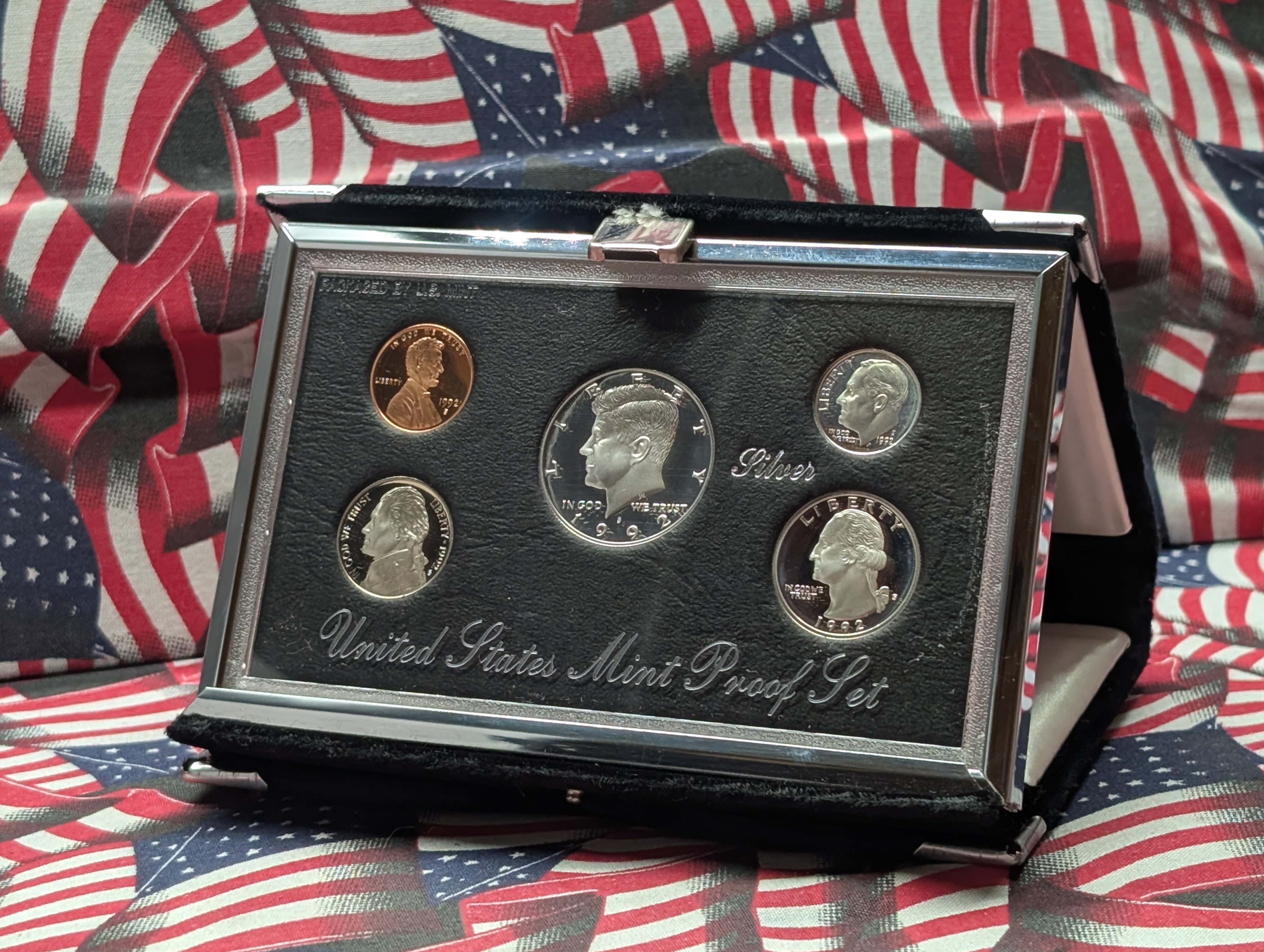 1992-S U.S. Mint Premier Silver Proof Set, Three 90% Silver Coins, NO BOX