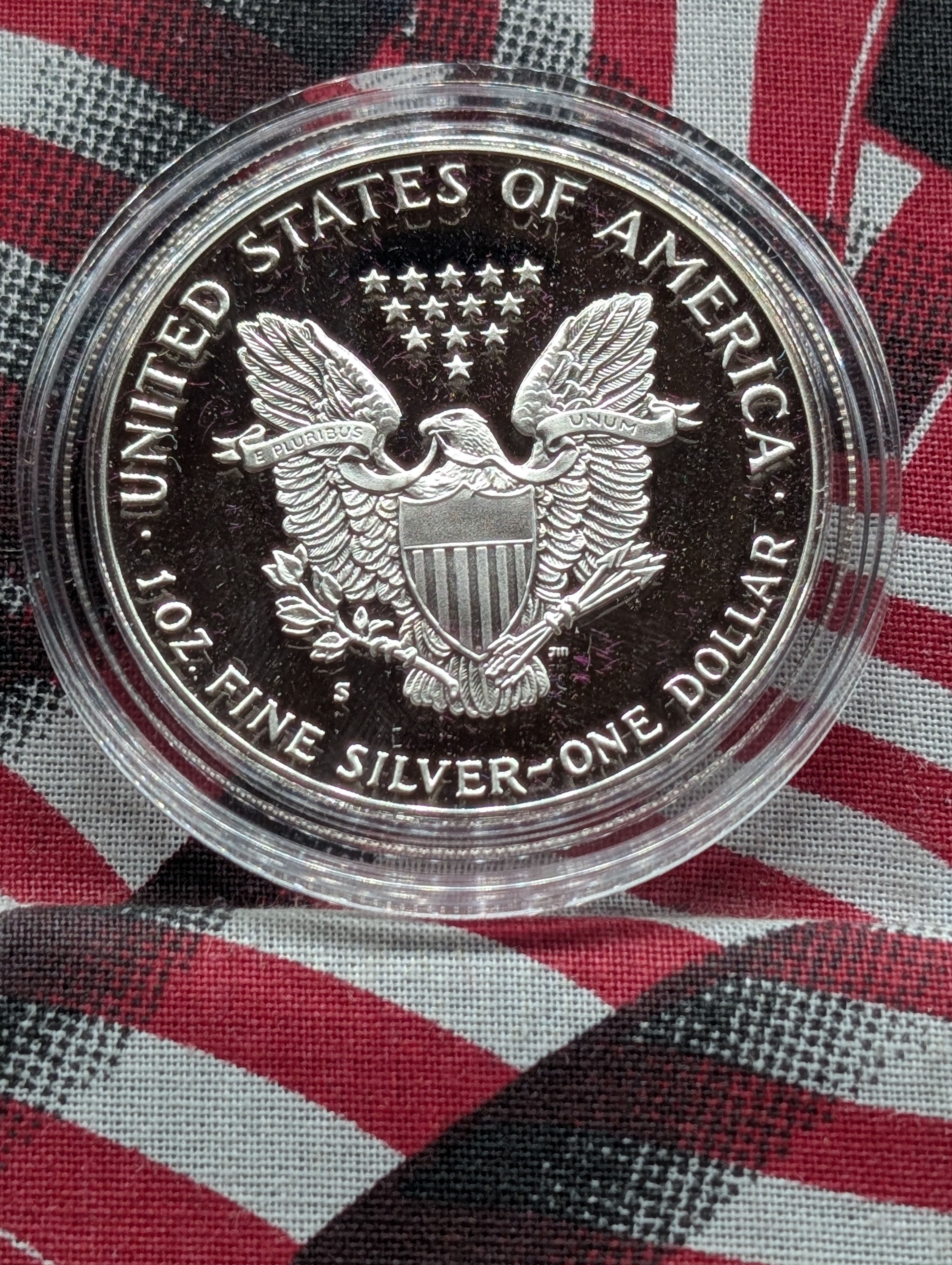 1987-S American Silver Eagle 99.9% Silver, One Troy Ounce Proof in OGP With COA,