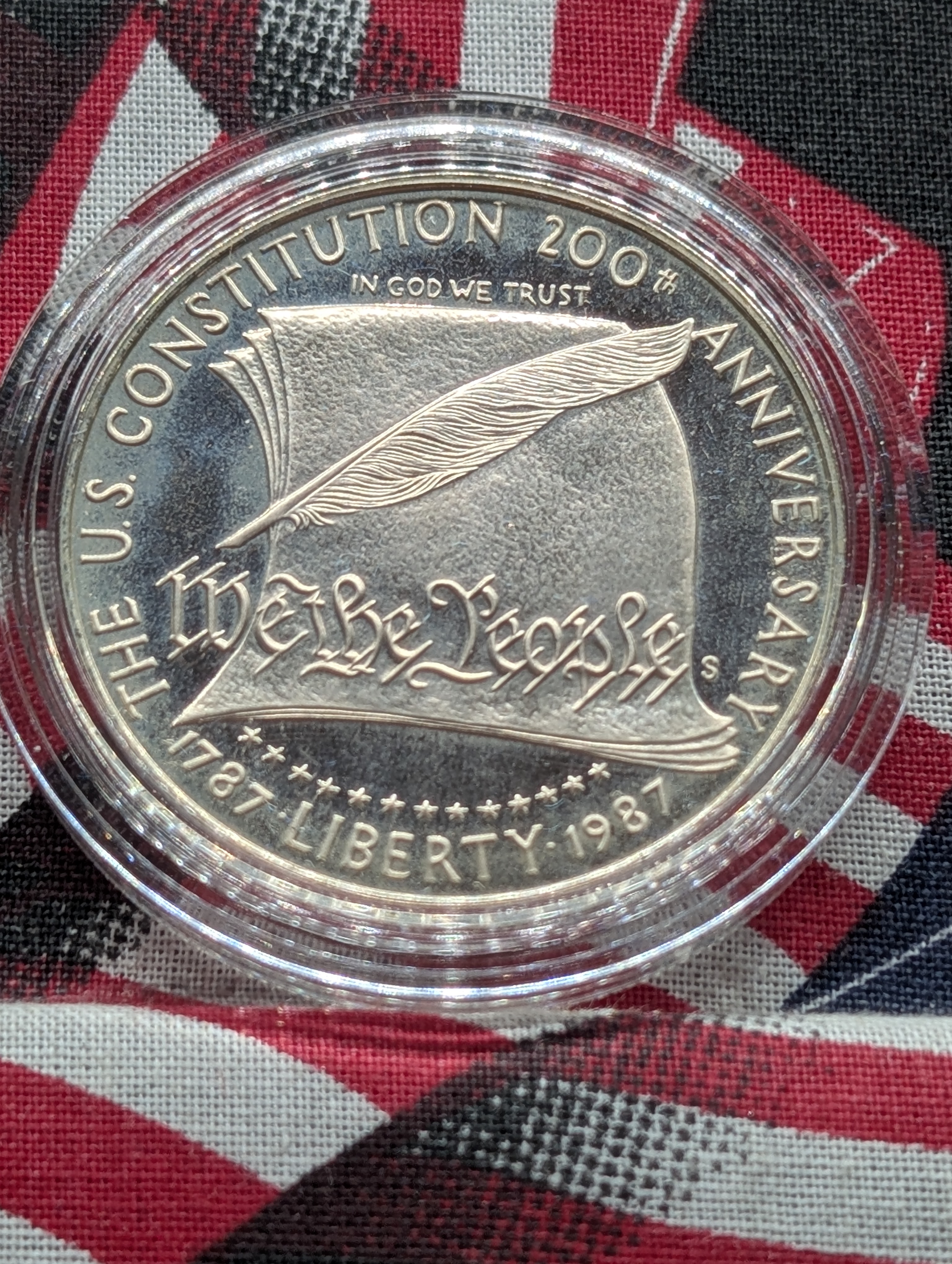1987-S U.S. Constitution Coin In OGP With COA, 90% Silver