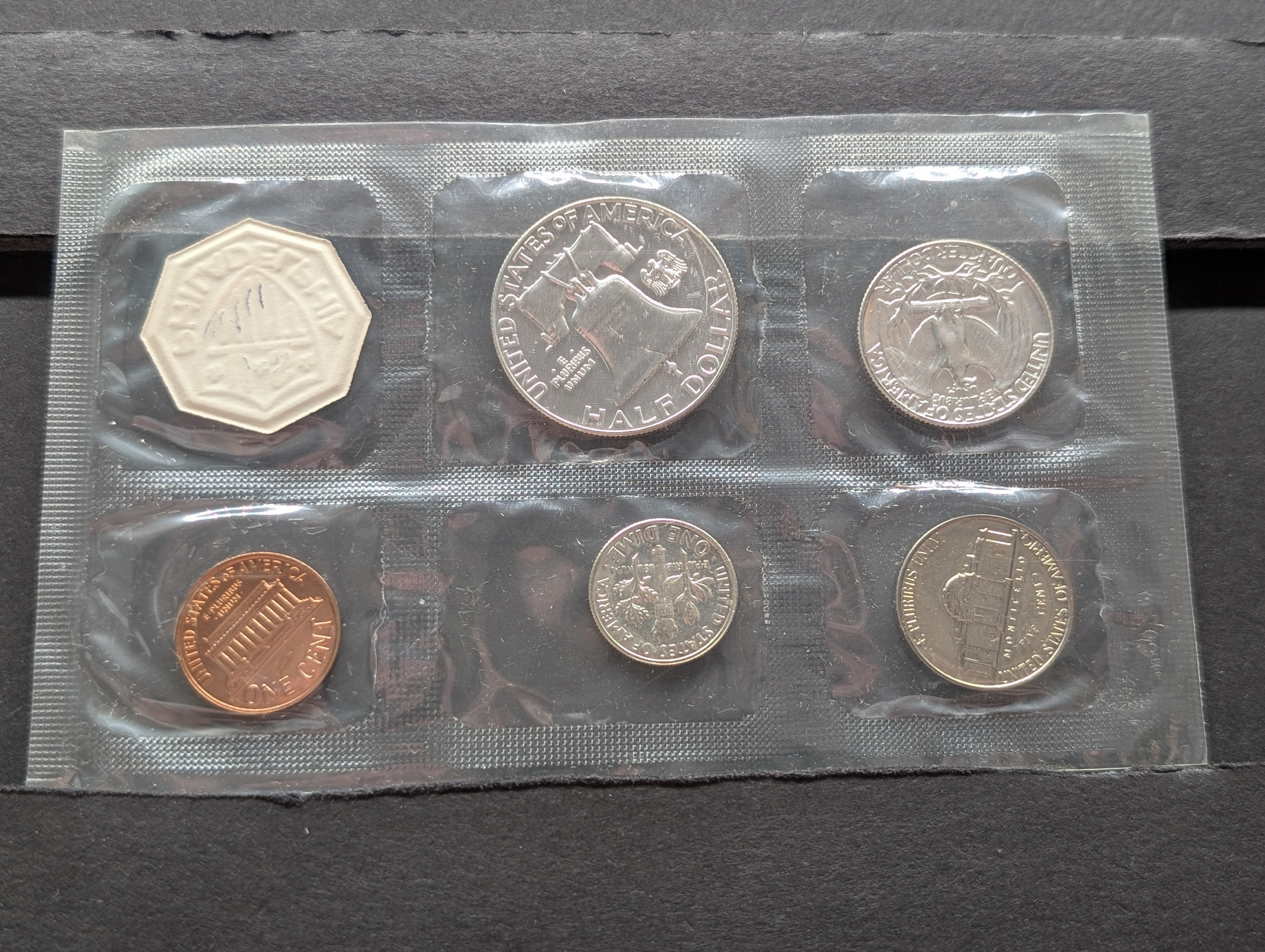 1962-P U.S. Proof Coin Set In OGP, Three 90% Silver Coins