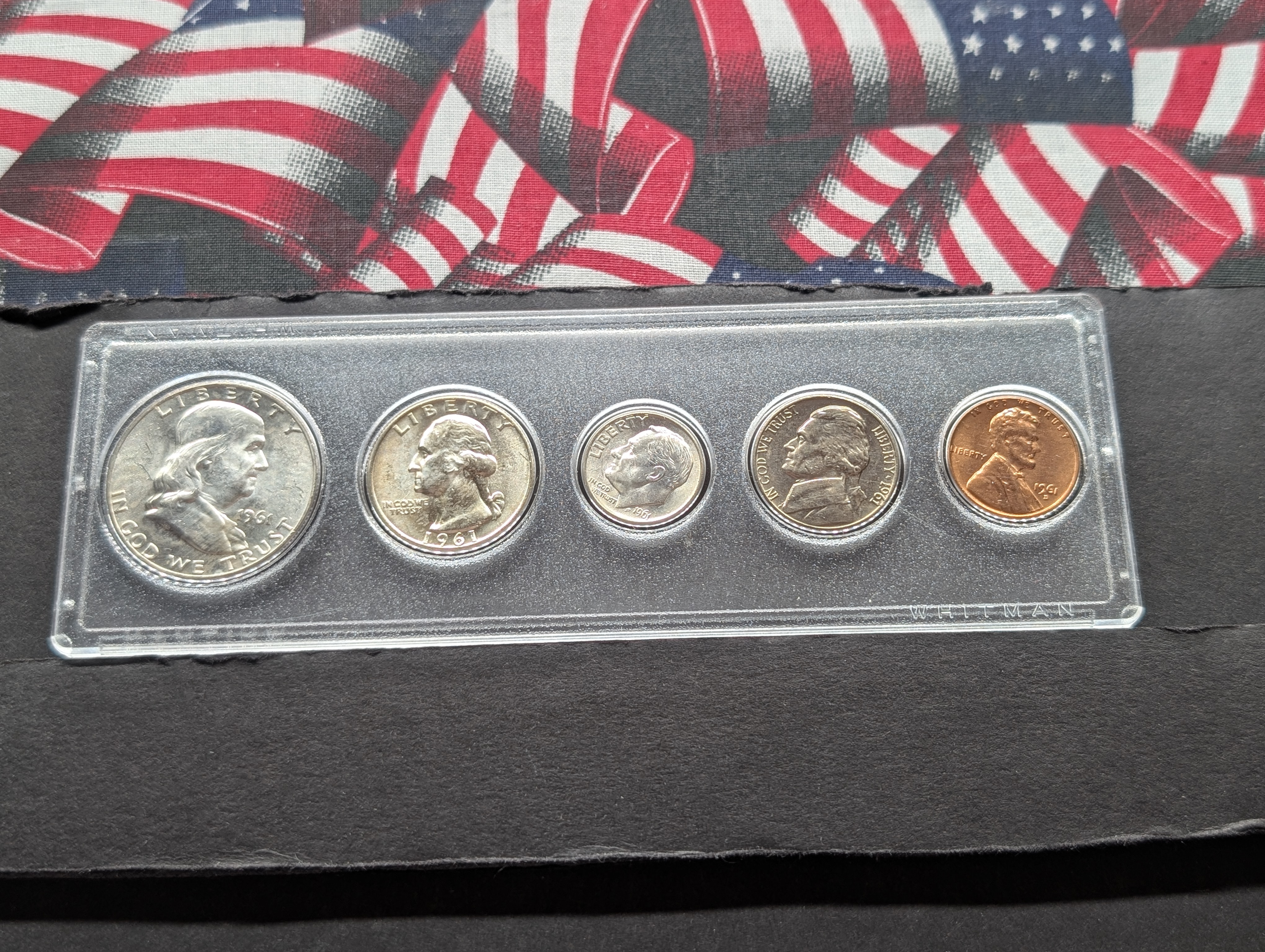1961-D U.S. Coin Year Set - Includes (3) 90% Silver Coins