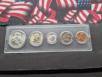 1961-D U.S. Coin Year Set - Includes (3) 90% Silver Coins Condition PLEASE NOTE Some coins may 