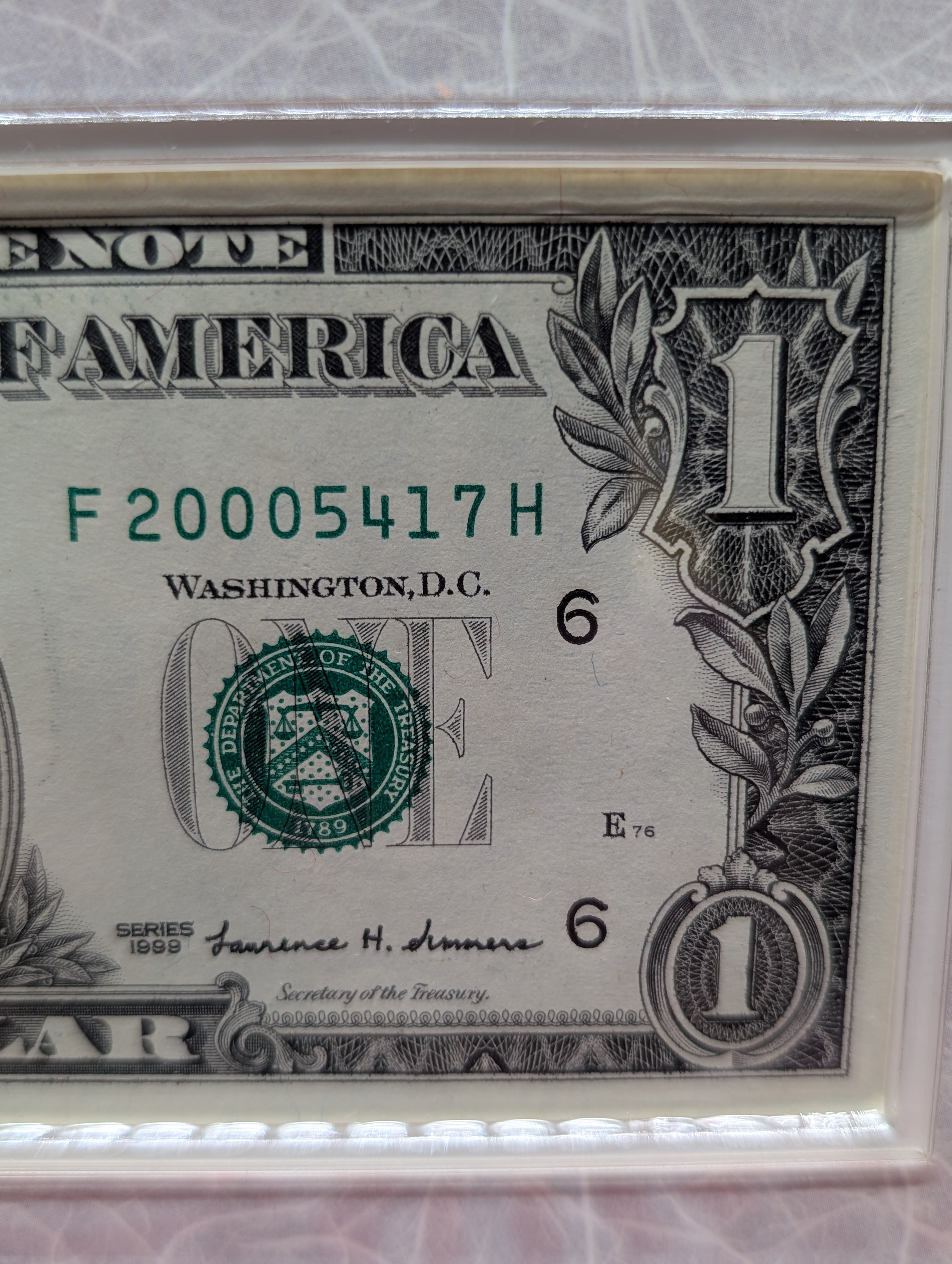 The U.S. Millenium Coinage And Currency Set, 2000 Sacagawea One Dollar, 2000 American Silver Eagle, & 1999 One Dollar Bank Note, with 2000 I