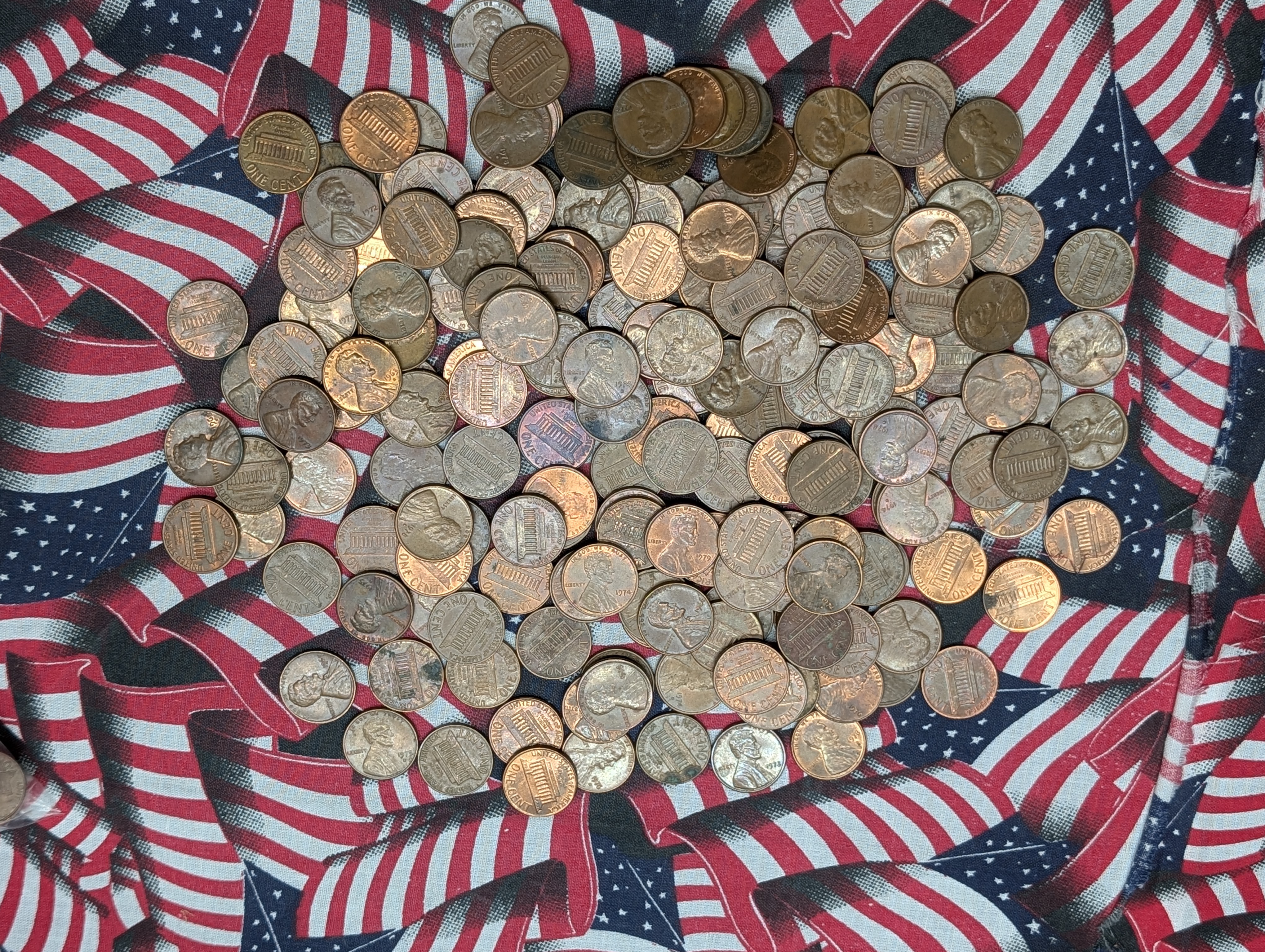 1,000 Unresearched Assorted Date Lincoln Memorial Cents, All Copper