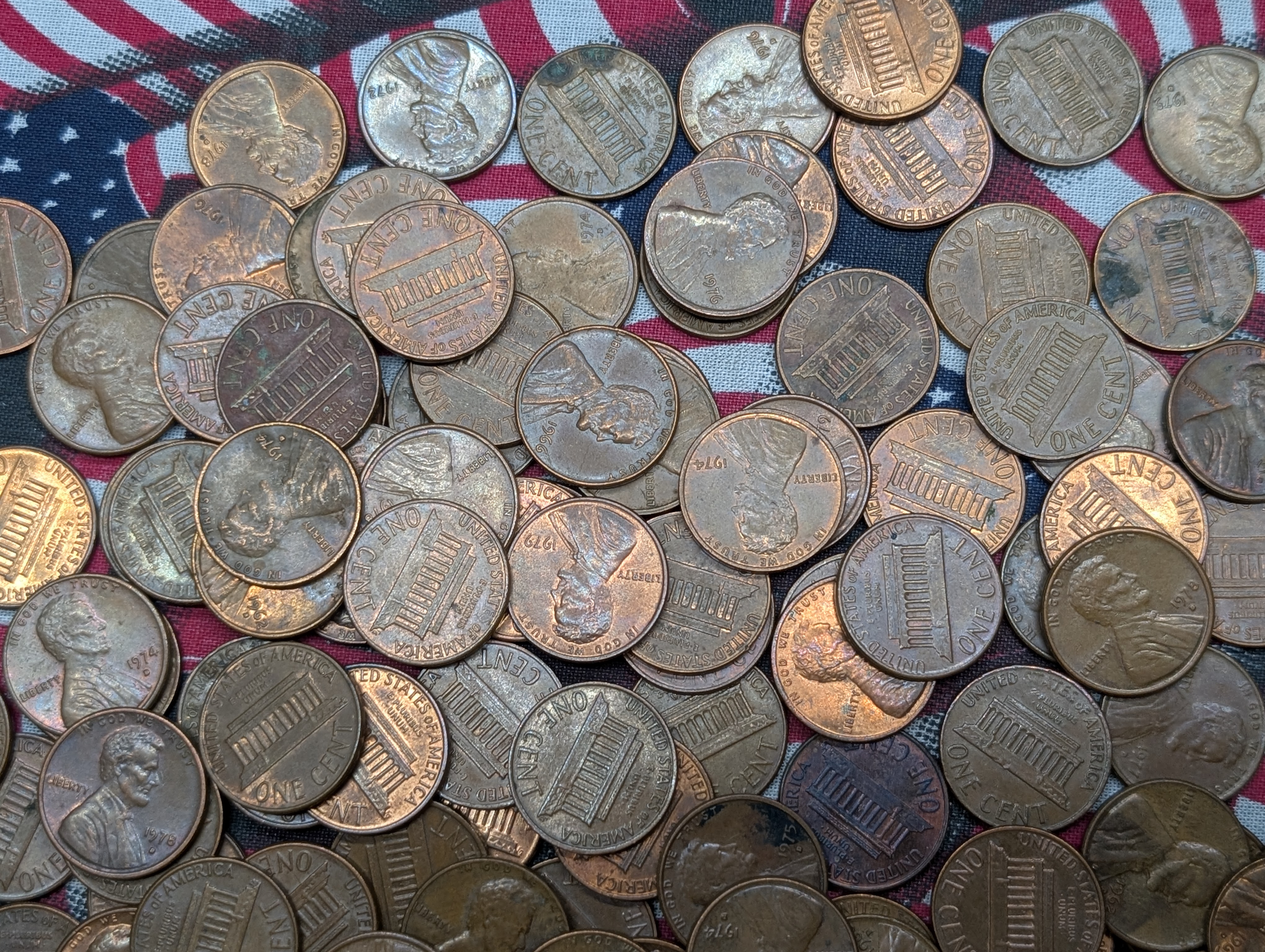 1,000 Unresearched Assorted Date Lincoln Memorial Cents, All Copper