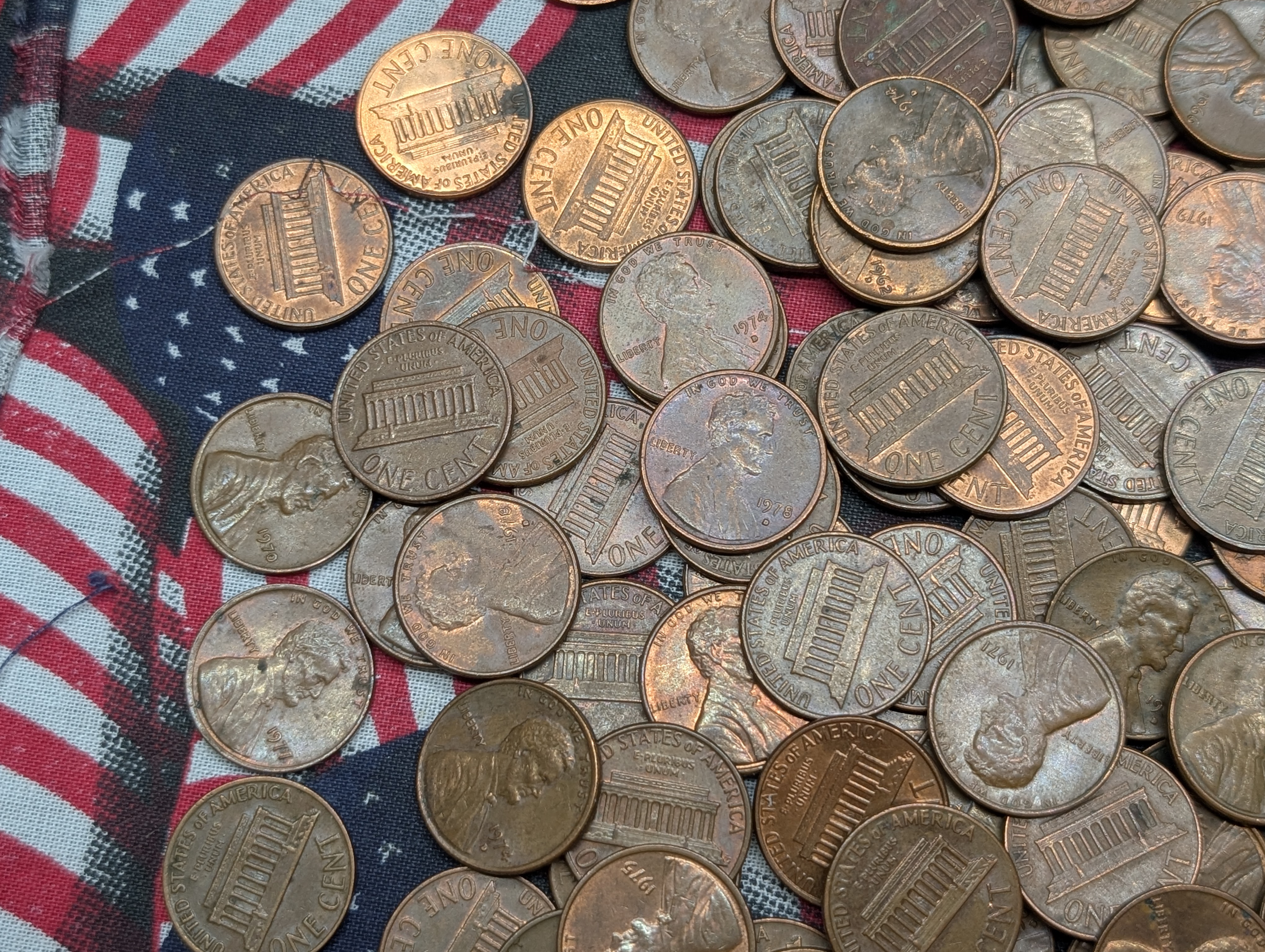1,000 Unresearched Assorted Date Lincoln Memorial Cents, All Copper