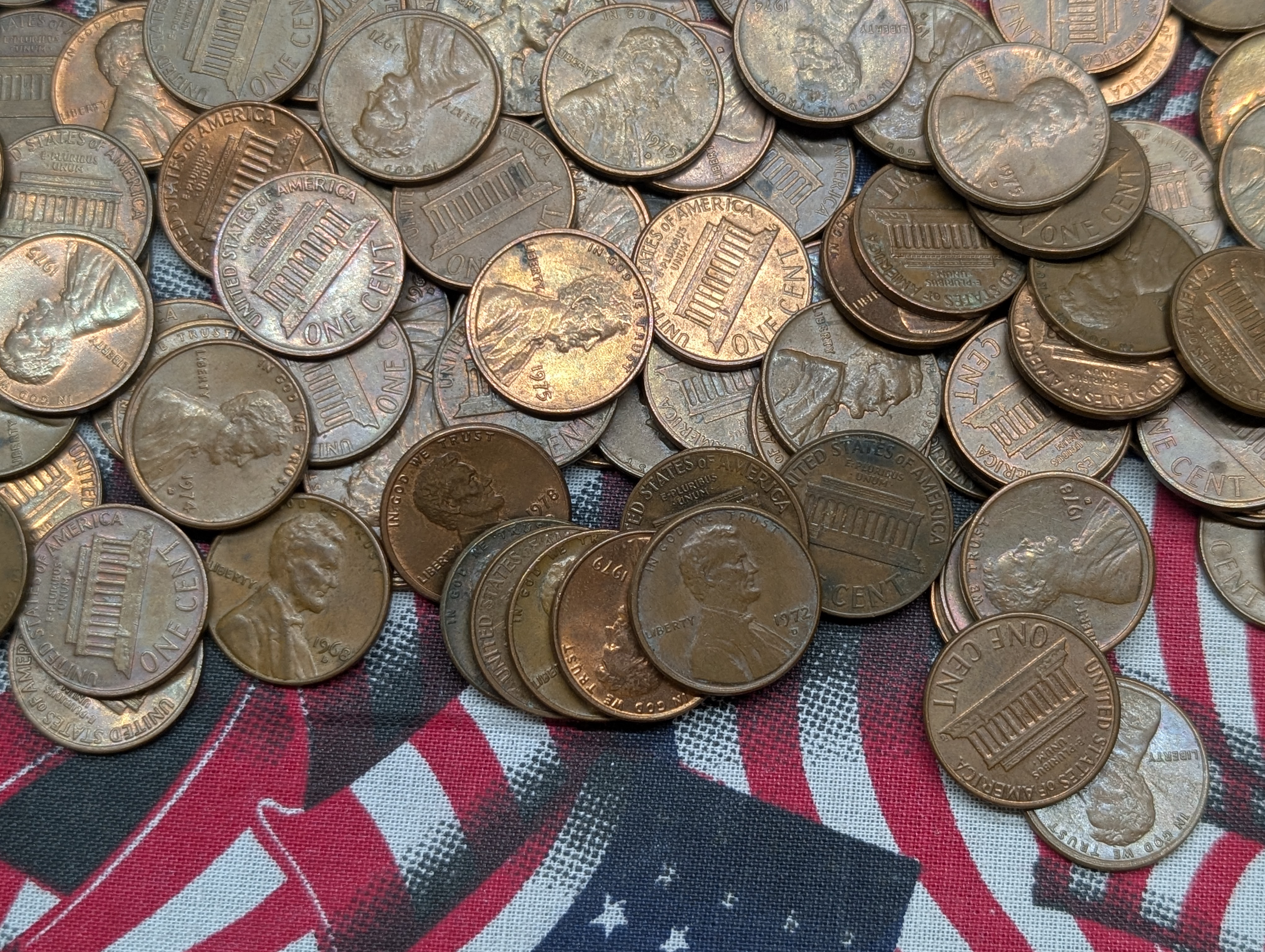 1,000 Unresearched Assorted Date Lincoln Memorial Cents, All Copper