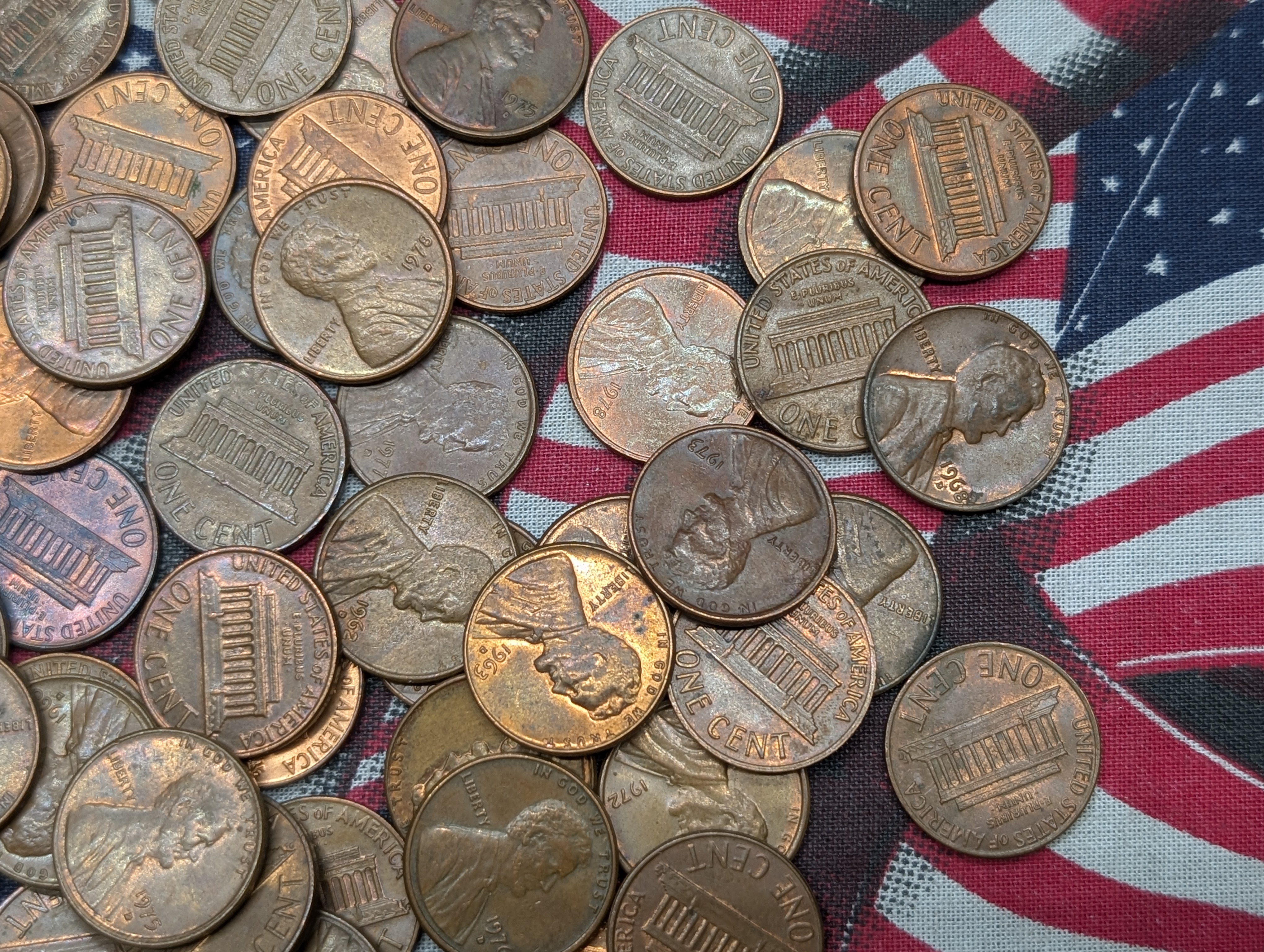 1,000 Unresearched Assorted Date Lincoln Memorial Cents, All Copper