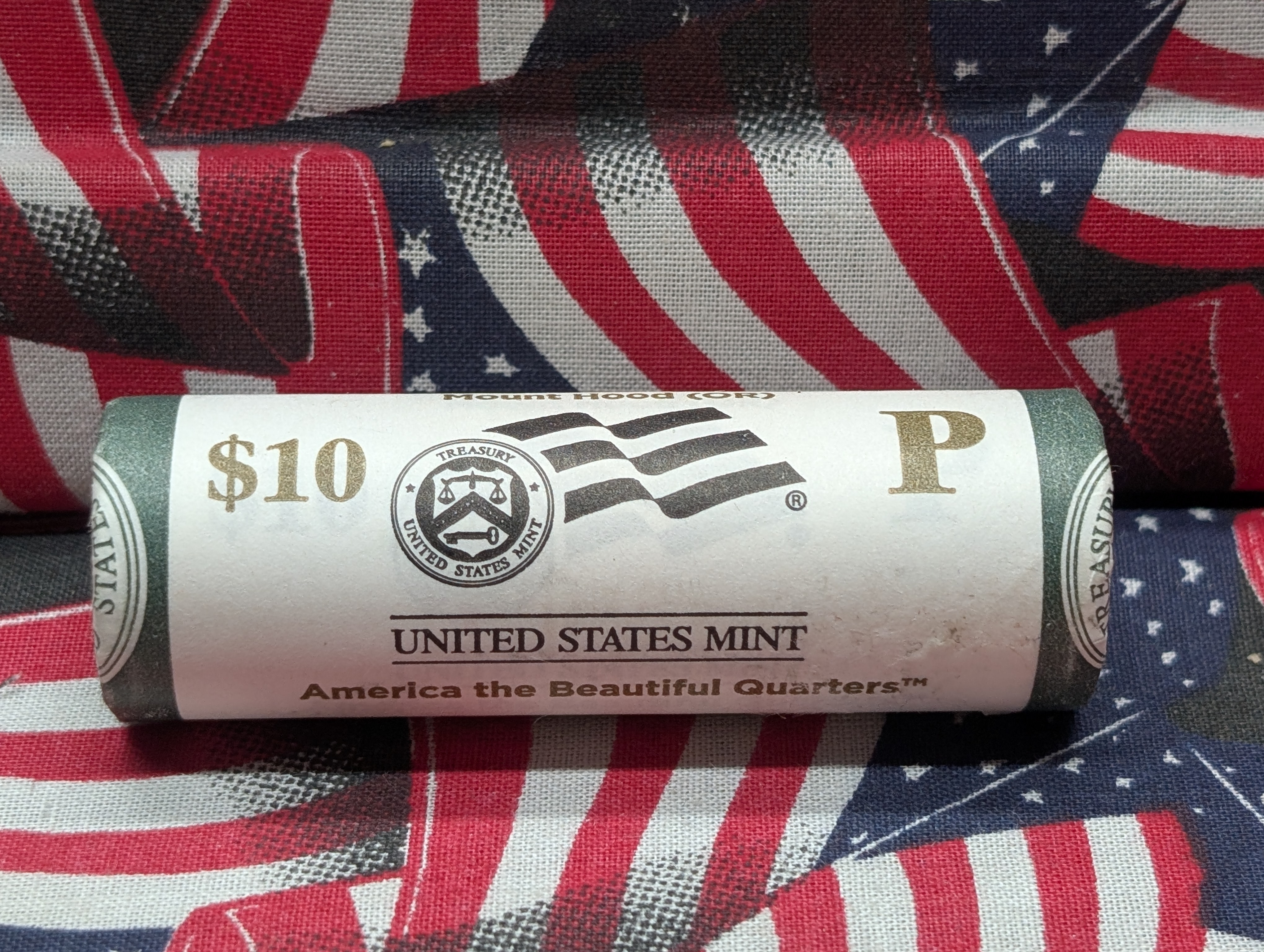 2010-P Unopened Paper Wrapped Roll of ATB Mount Hood Washington Quarters