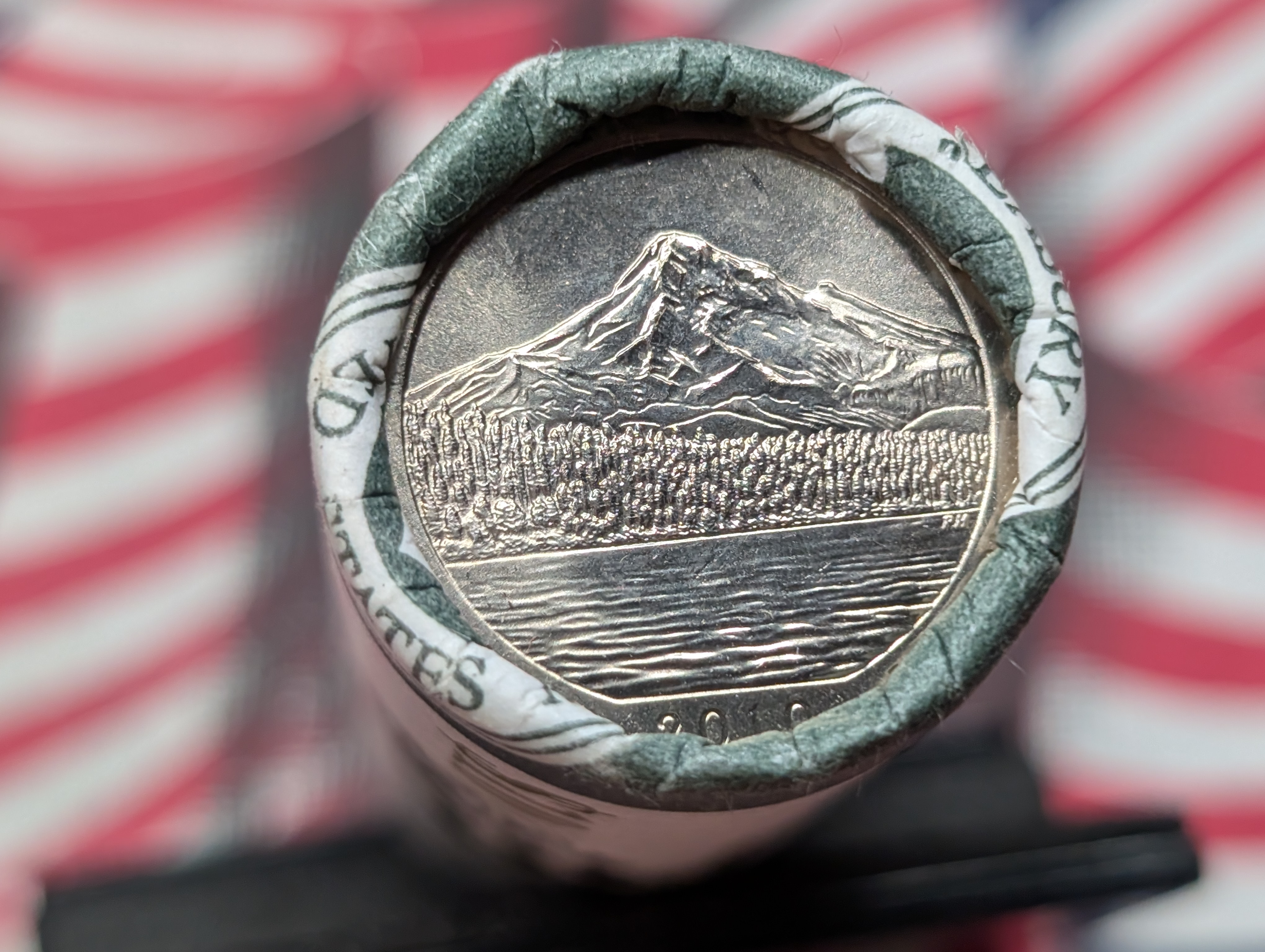 2010-P Unopened Paper Wrapped Roll of ATB Mount Hood Washington Quarters