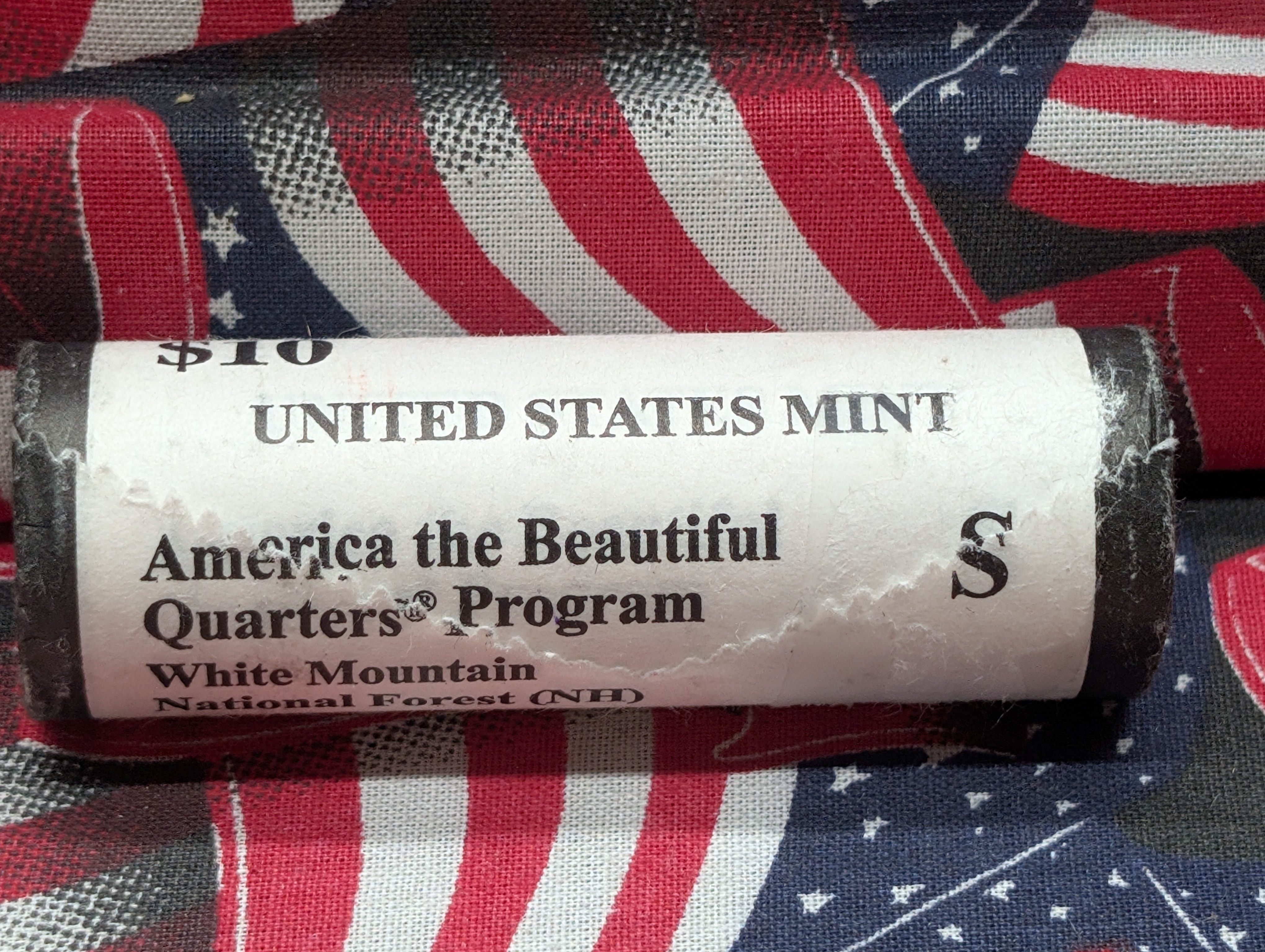 2013-S Unopened Paper Wrapped Roll of ATB White Mountain National Forest Washington Quarters