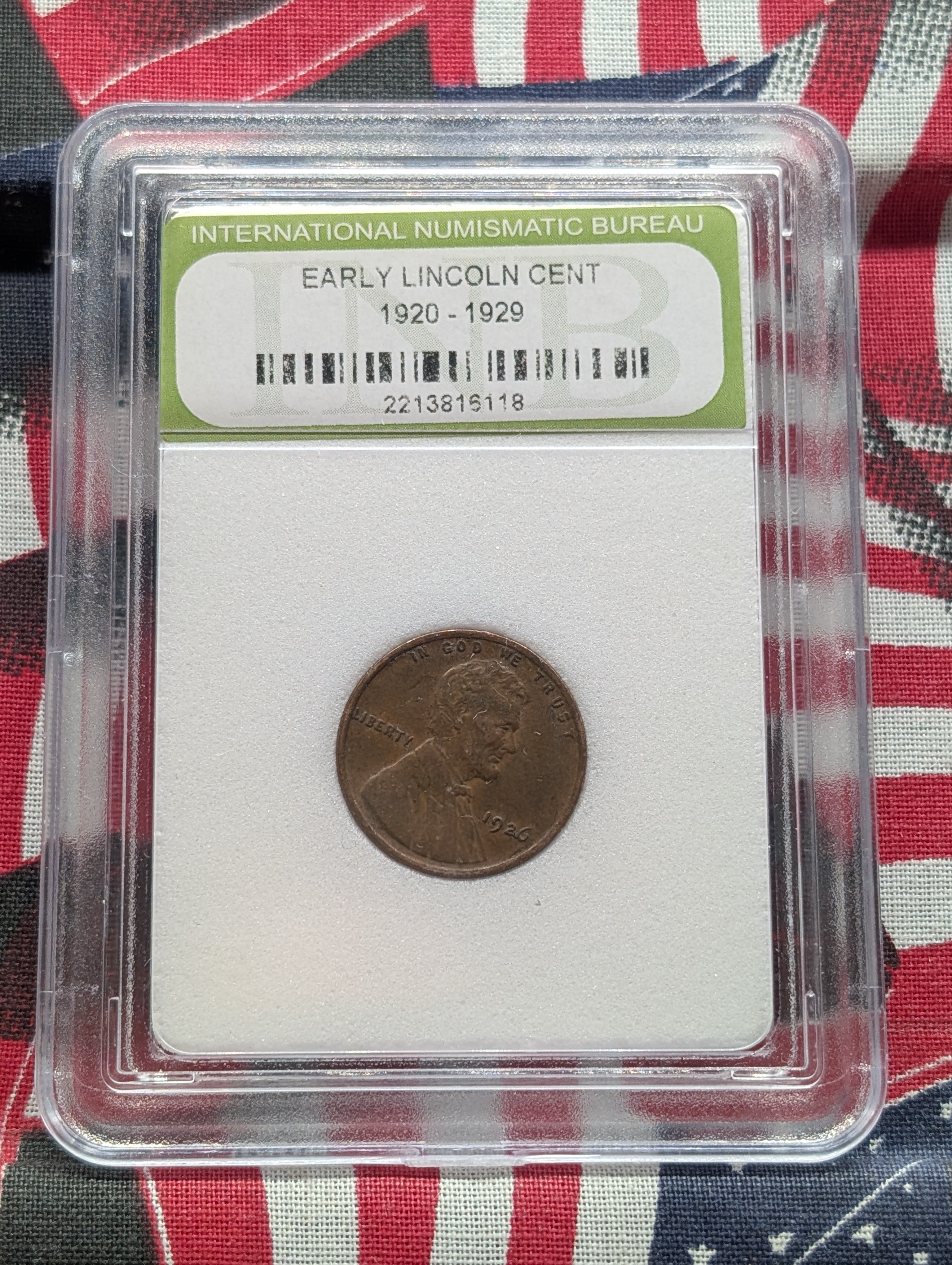 1926-P, 1934-P, 1937-D, 1942-S, & (2) 1945-P Lincoln Wheat Cents Slabbed by INB