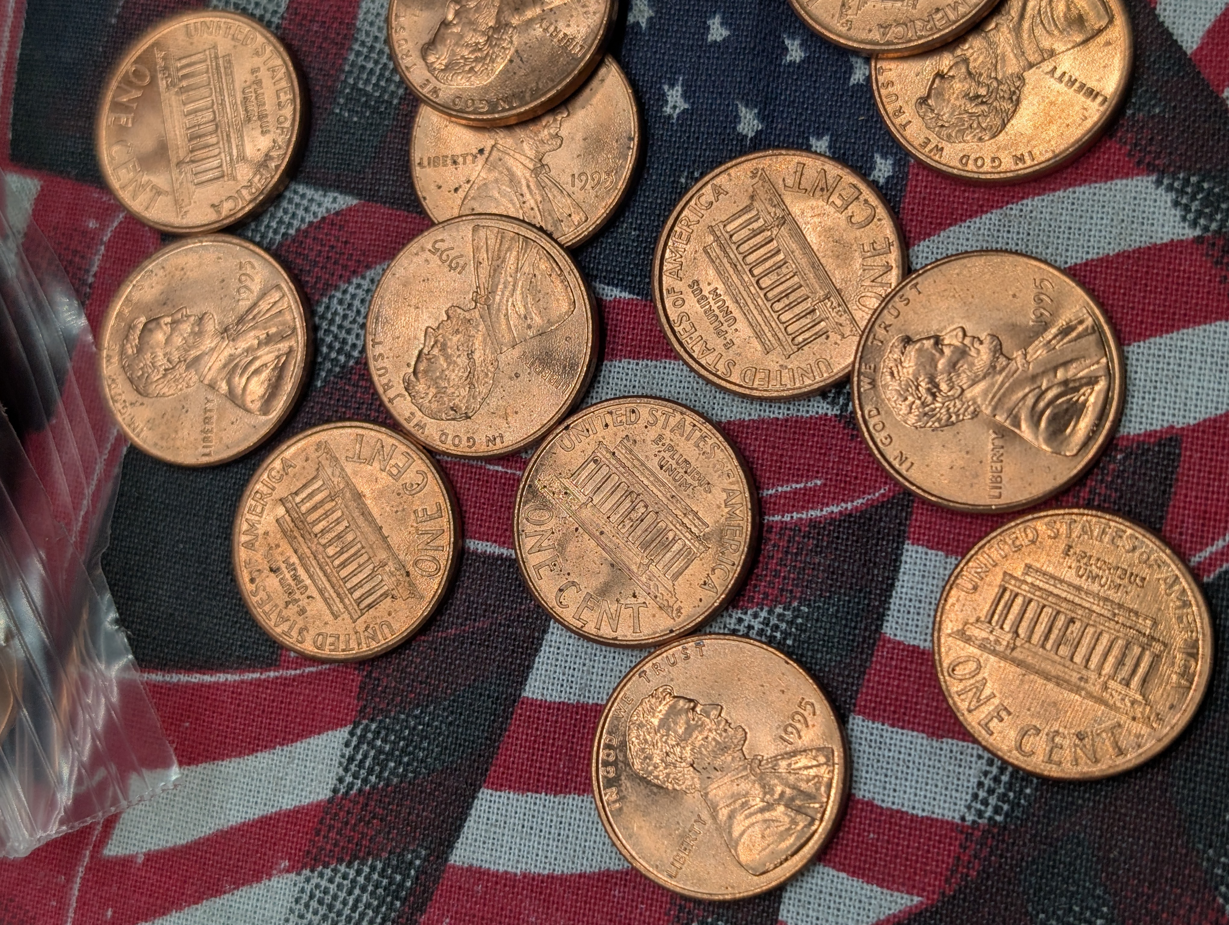(100) 1995-P Lincoln Memorial Cents, Zinc