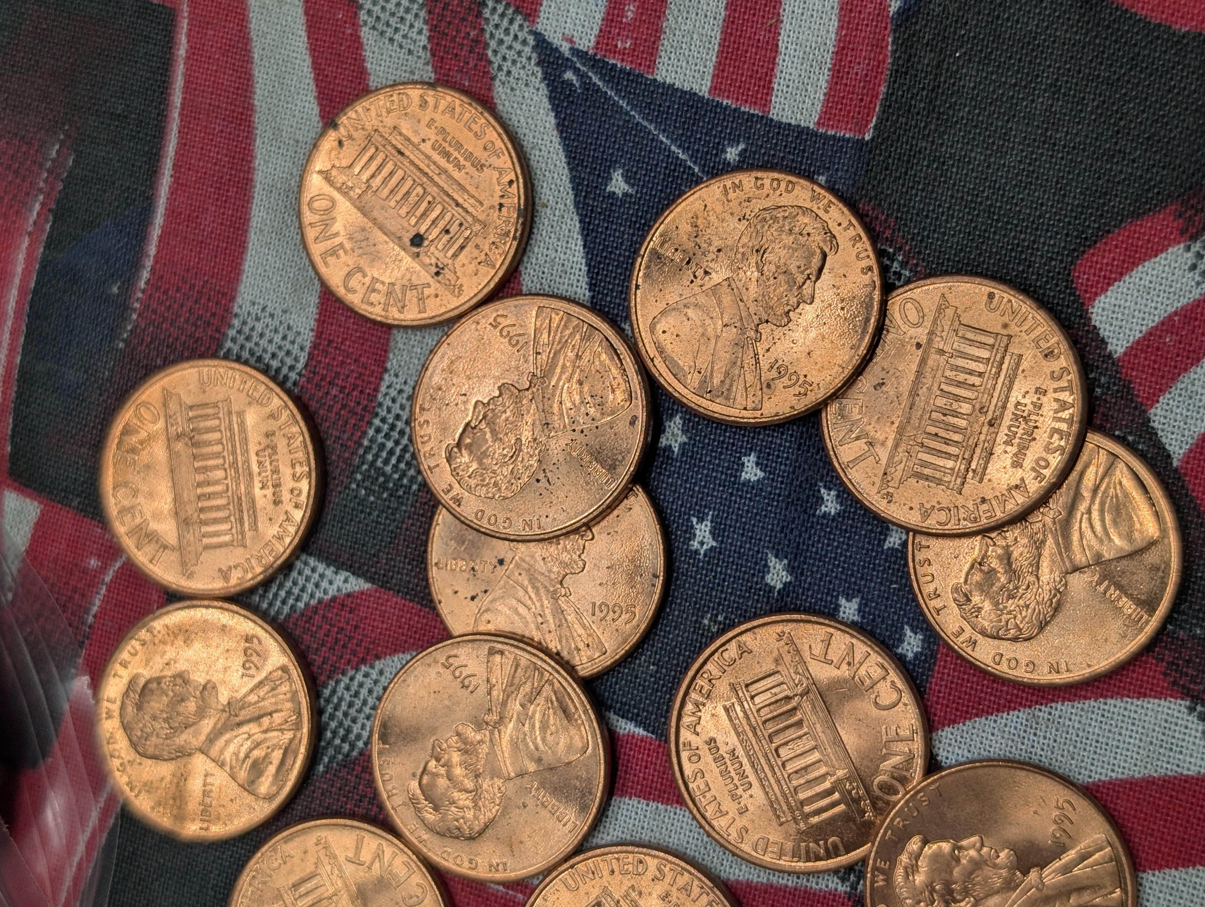 (100) 1995-P Lincoln Memorial Cents, Zinc