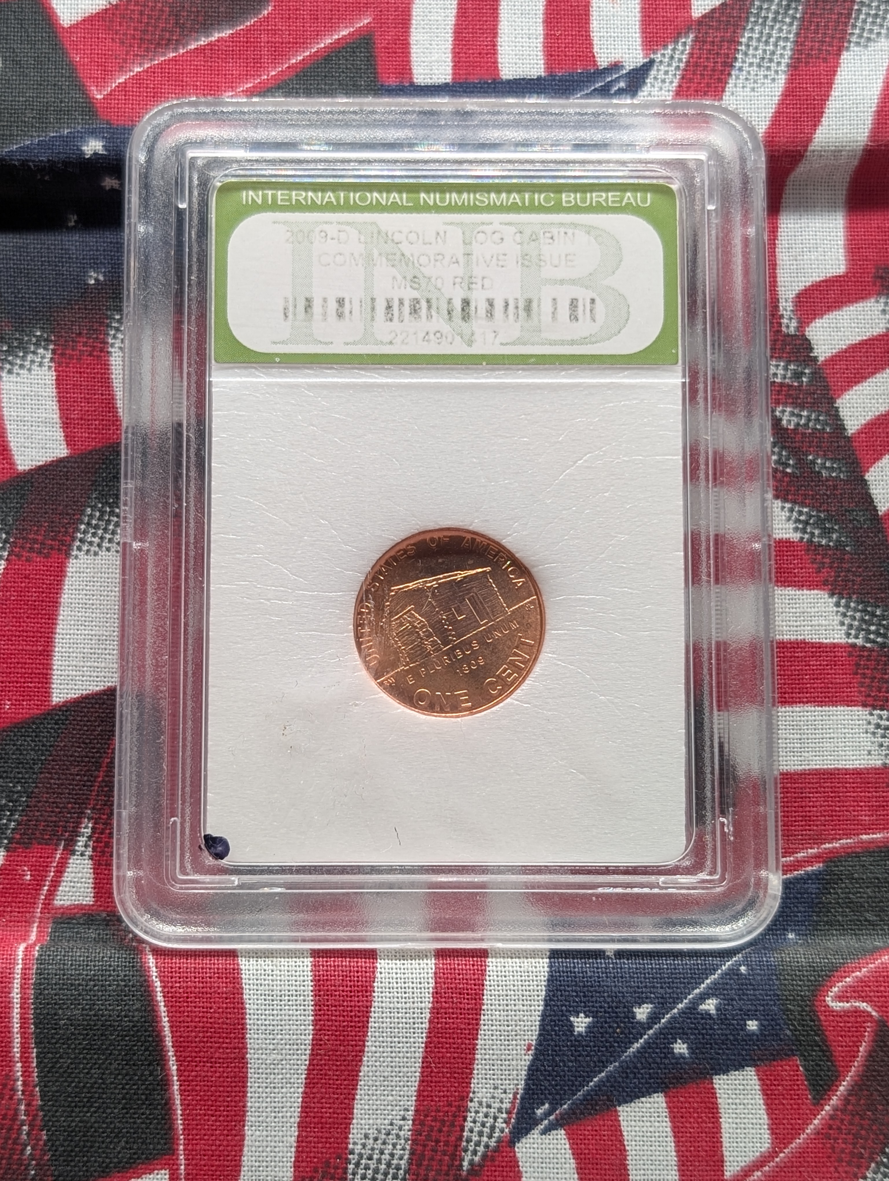 1968-P Brilliant UNC, 1969-S PR70, 1971-S Full Red MS70, 1980-D Brilliant UNC, & 2009-D Log Cabin, MS70 RED Lincoln Memorial Cents, All Slab