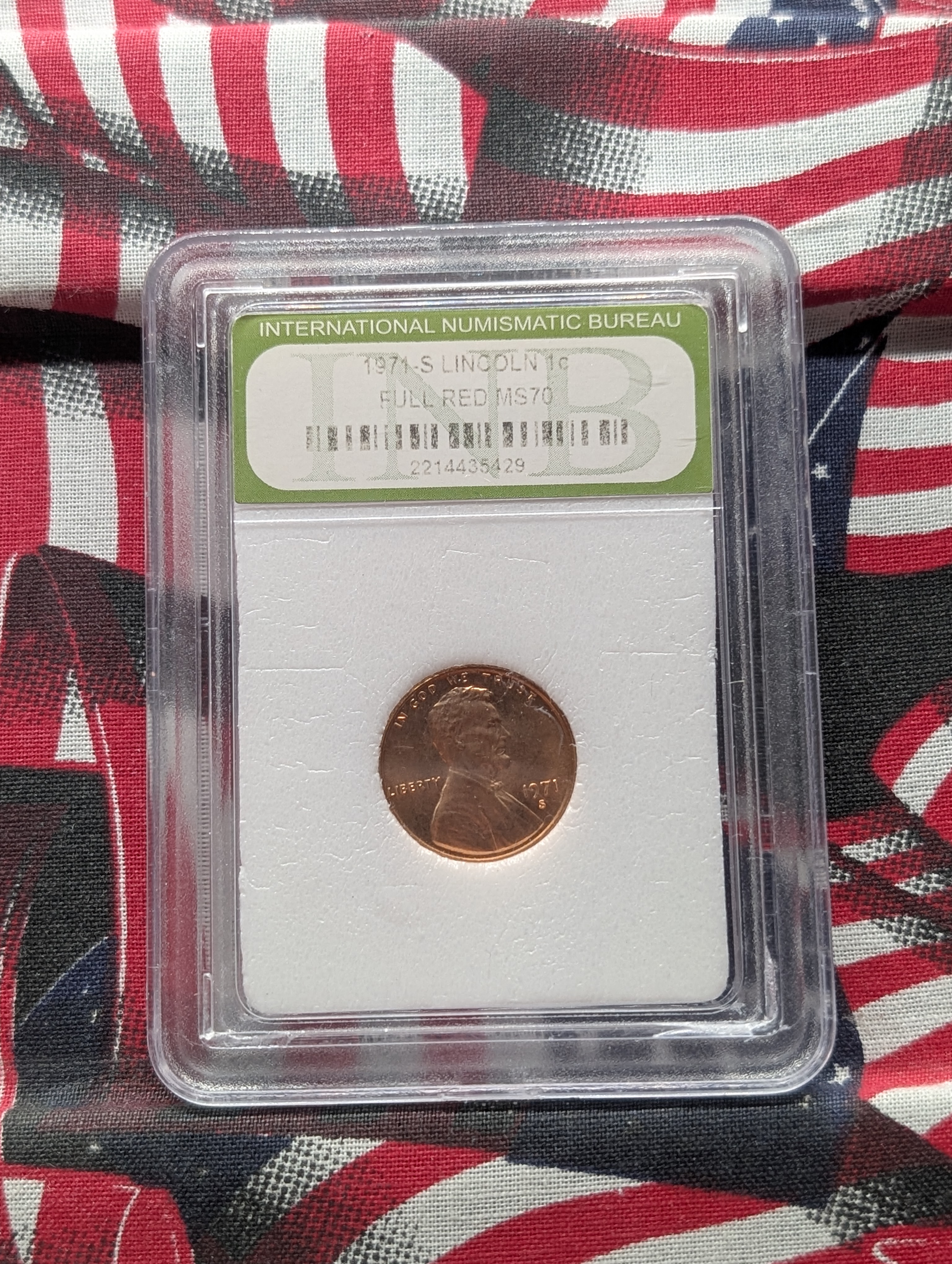 1968-P Brilliant UNC, 1969-S PR70, 1971-S Full Red MS70, 1980-D Brilliant UNC, & 2009-D Log Cabin, MS70 RED Lincoln Memorial Cents, All Slab