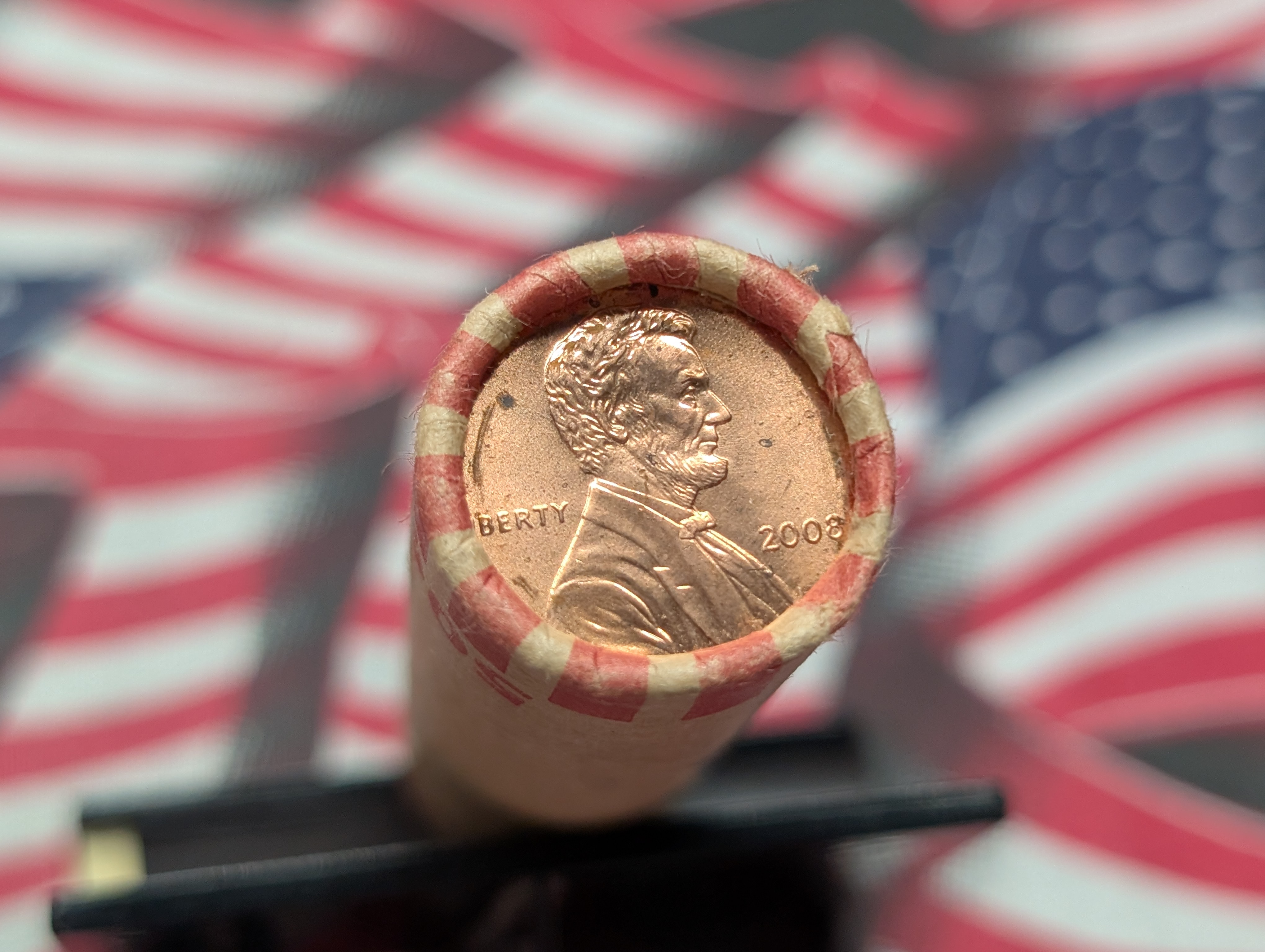 2008-P Unopened Paper Wrapped Roll of Lincoln Memorial Cents