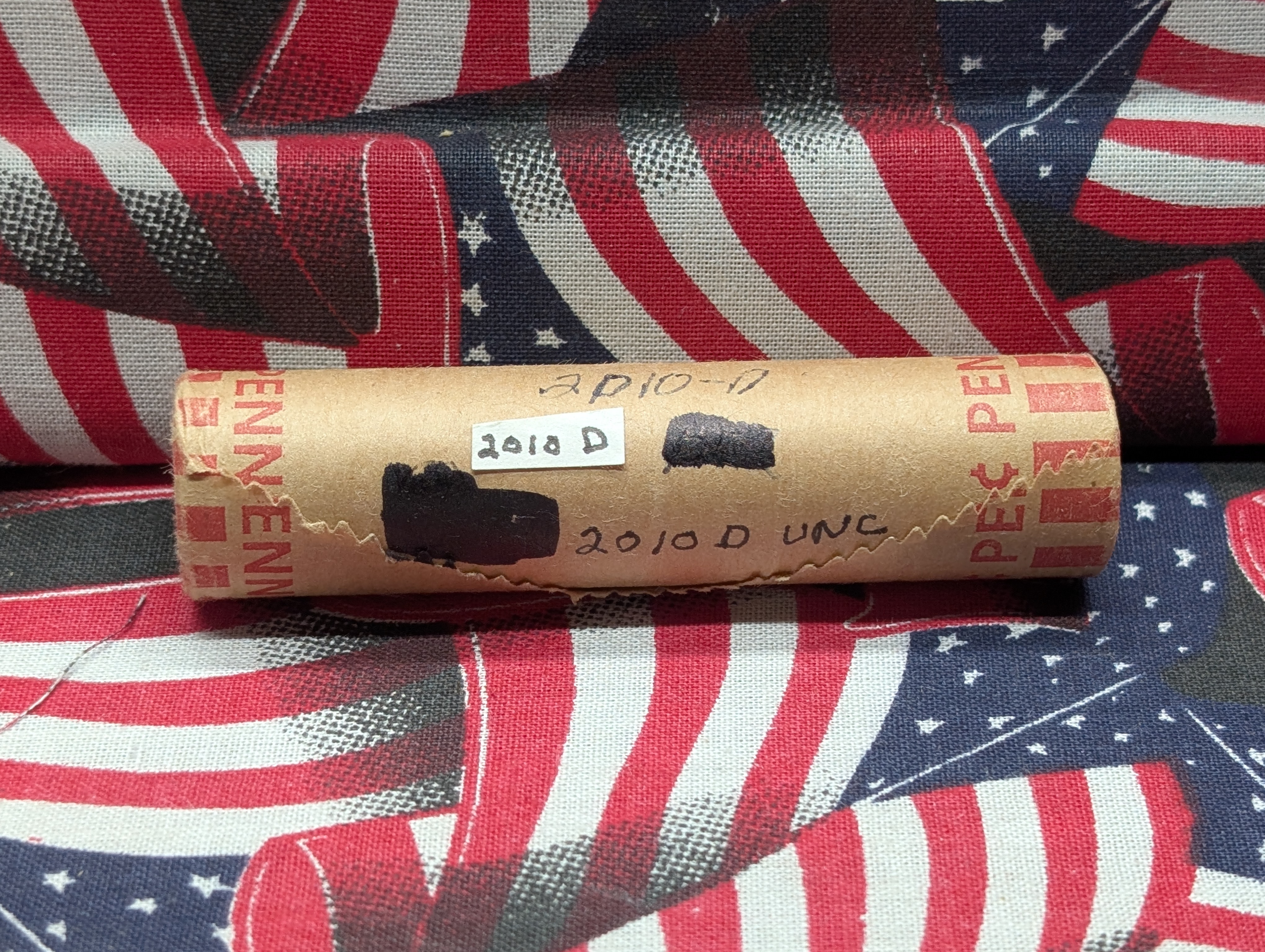 2010-D Unopened Paper Wrapped Roll of Lincoln Shield Cents, UNC
