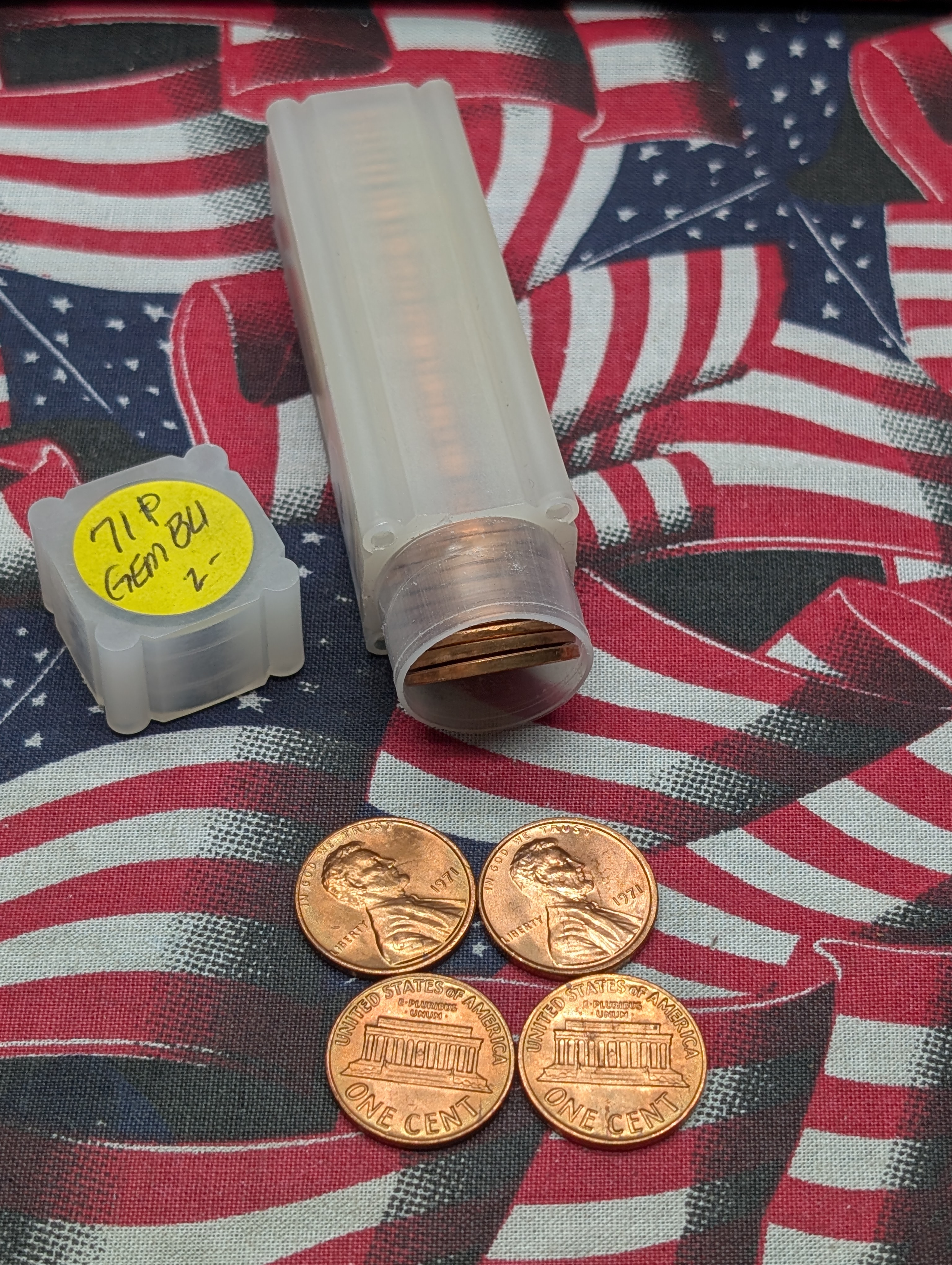 (50) 1971-P Lincoln Memorial Cents, Gem BU