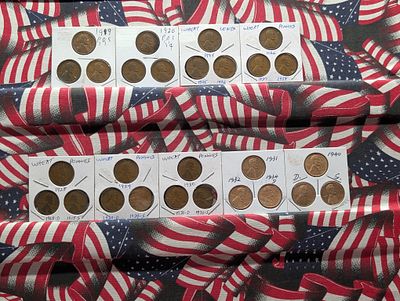 (27) Assorted Date Lincoln Wheat Cents - Some P,D & S Mint Marks. (27) Assorted Date Lincoln 